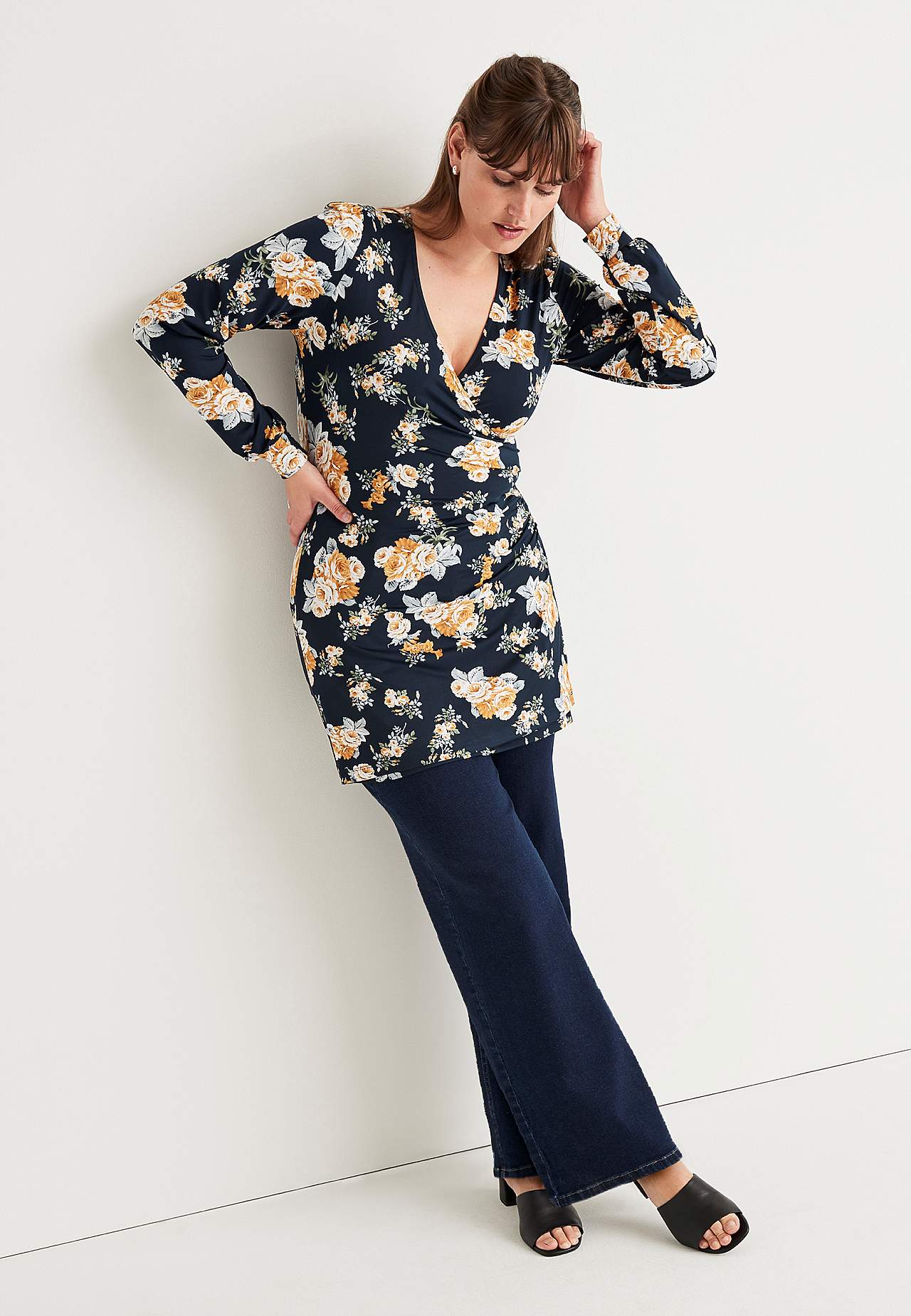 Breite Jeans mit hoher Taille Renata