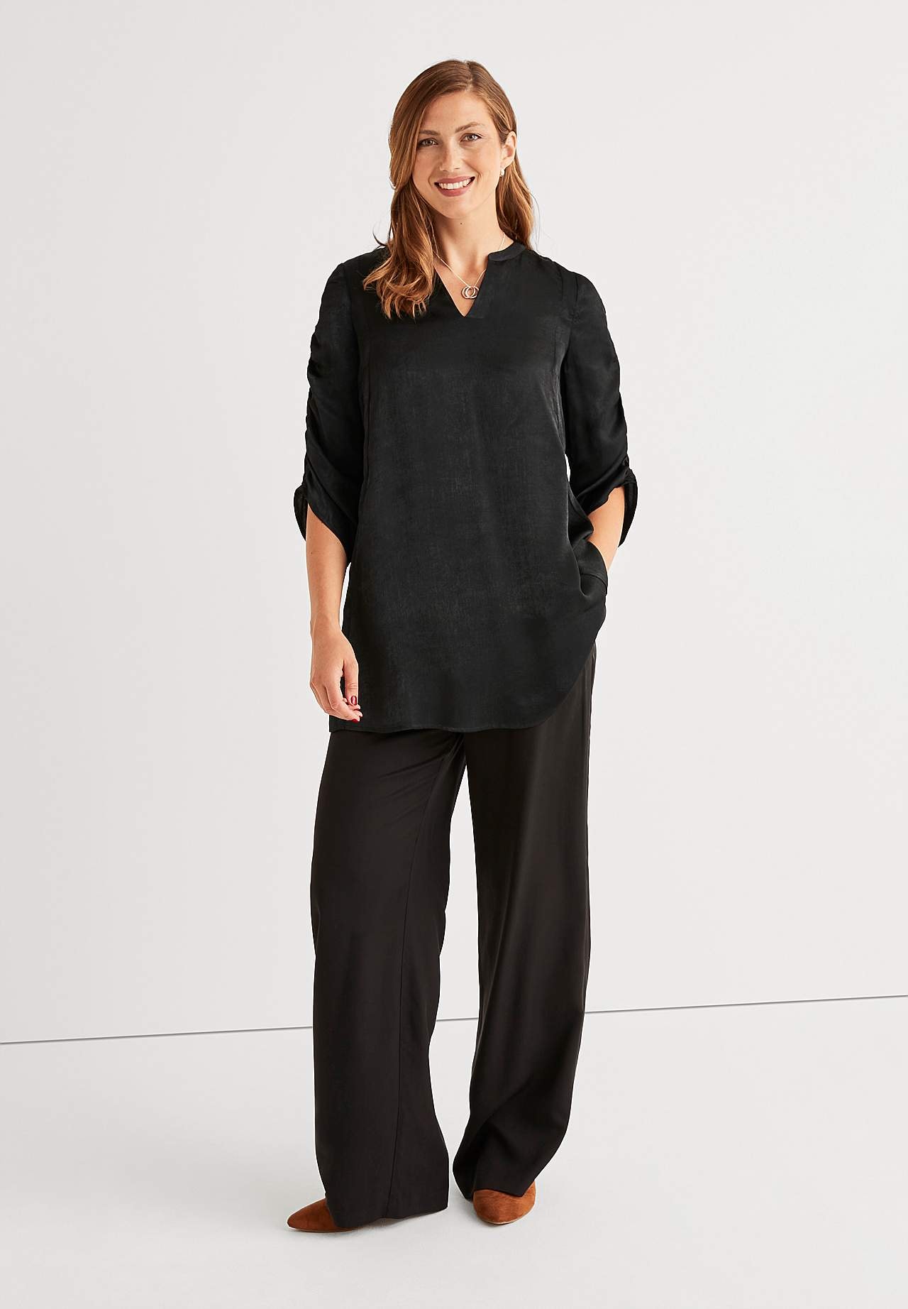 Tunika-Top aus Satin