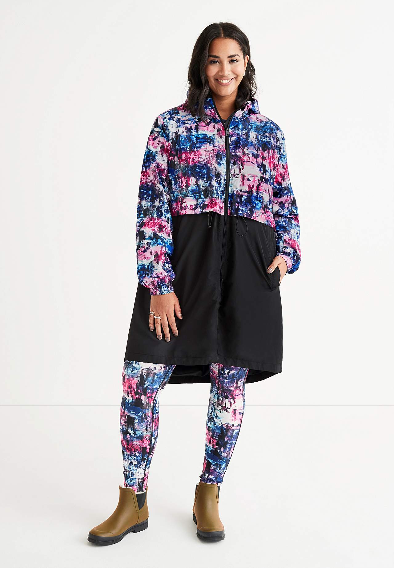 Gemusterter Windbreaker
