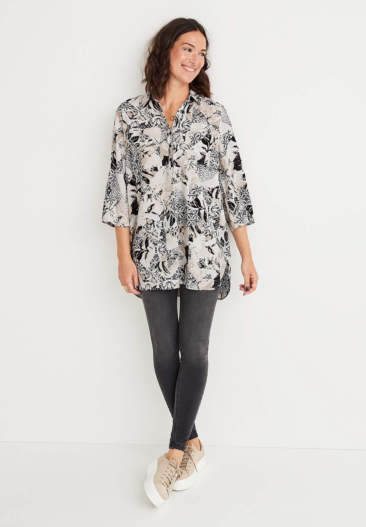 Tunika mit 3/4-Ärmeln