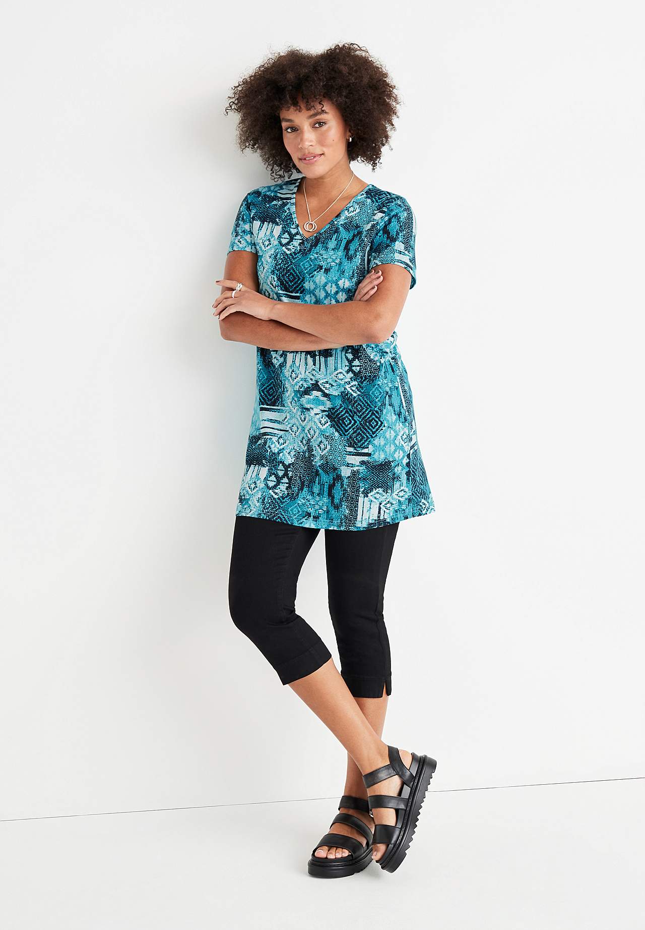 Kurzärmlige Jersey-Tunika 2er-Pack