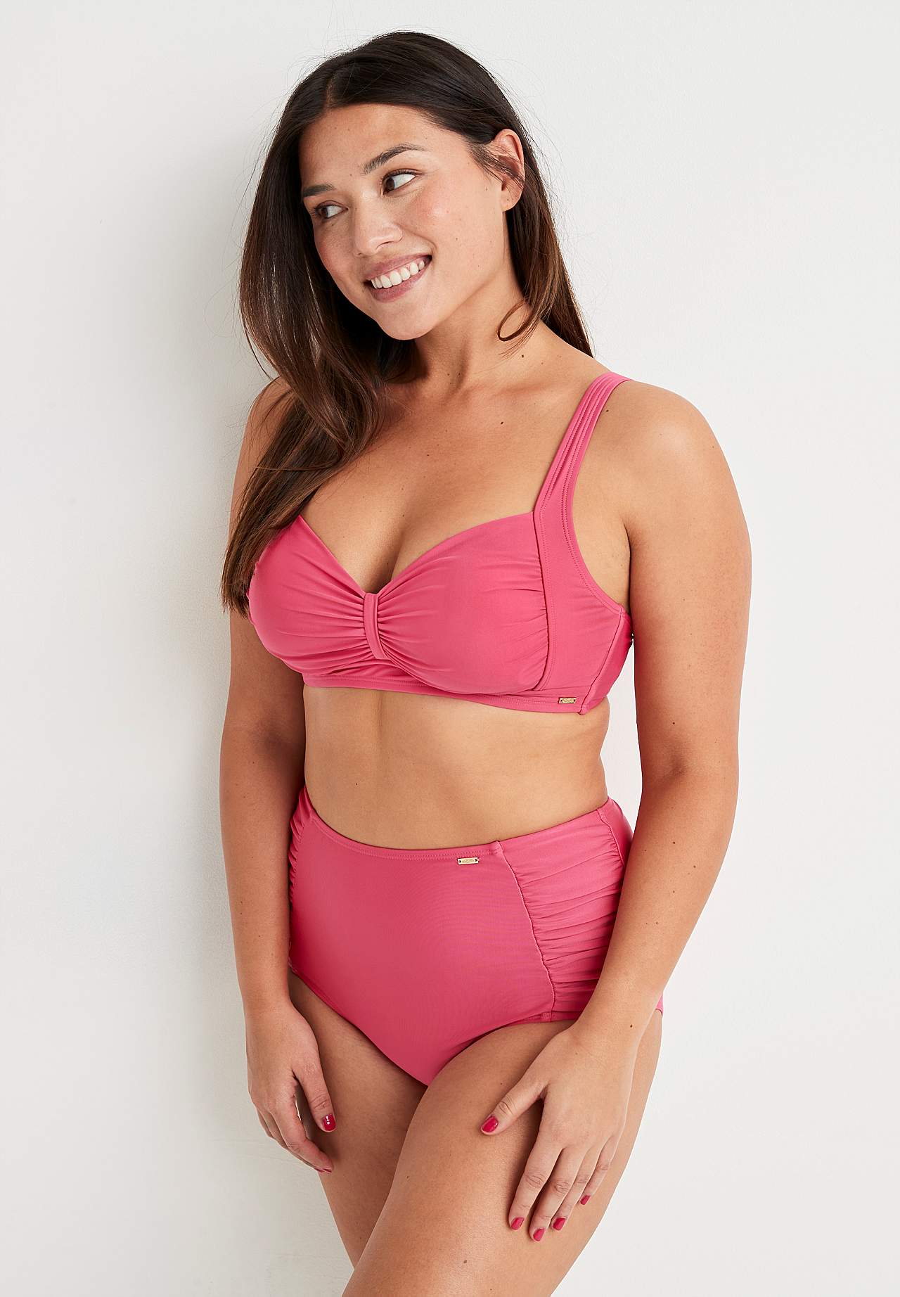 Bikini-Unterteil mit hohem Bund