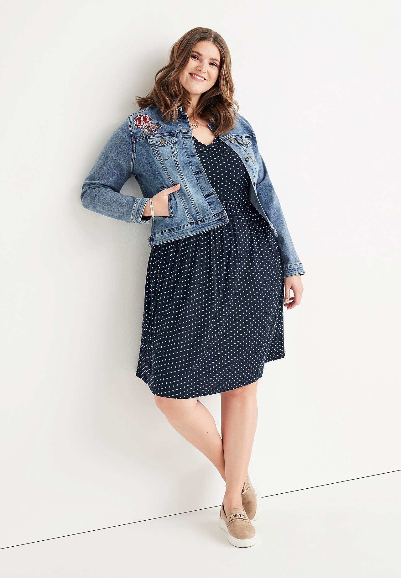 Gemustertes Jerseykleid