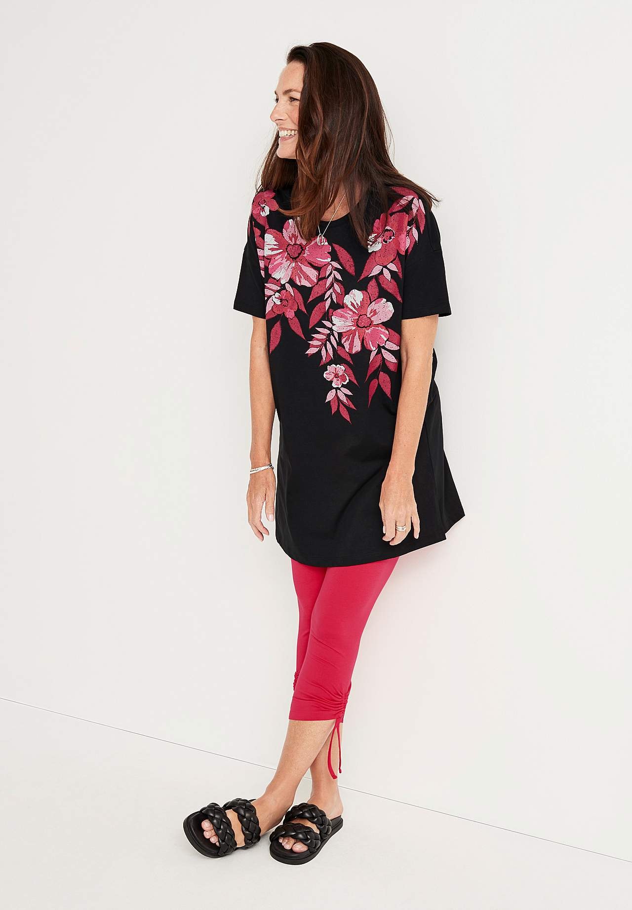 Capri-Leggings mit Kordelzug am Beinsaum Astrid 2er-Pack