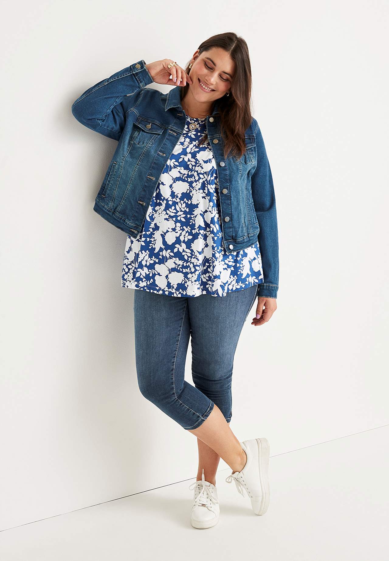 Super bequeme Capri-Jeggings aus Denim Elin