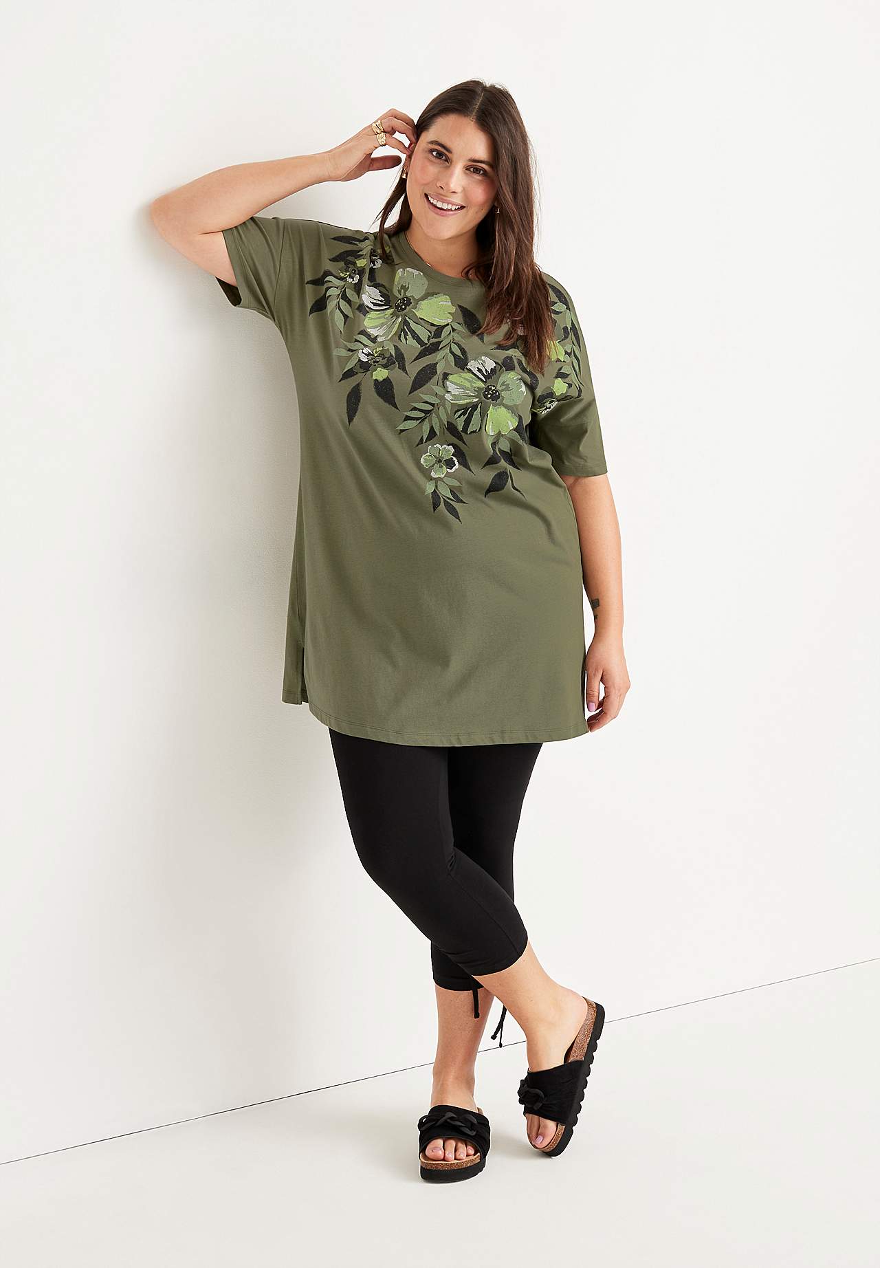 Capri-Leggings mit Kordelzug am Beinsaum Astrid 2er-Pack
