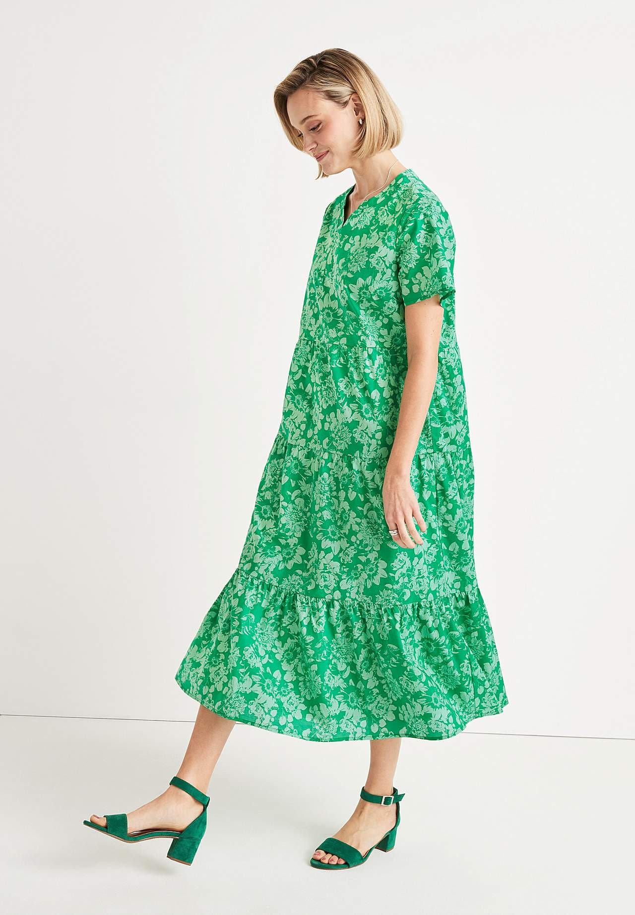 Baumwollkleid mit Volant Asta