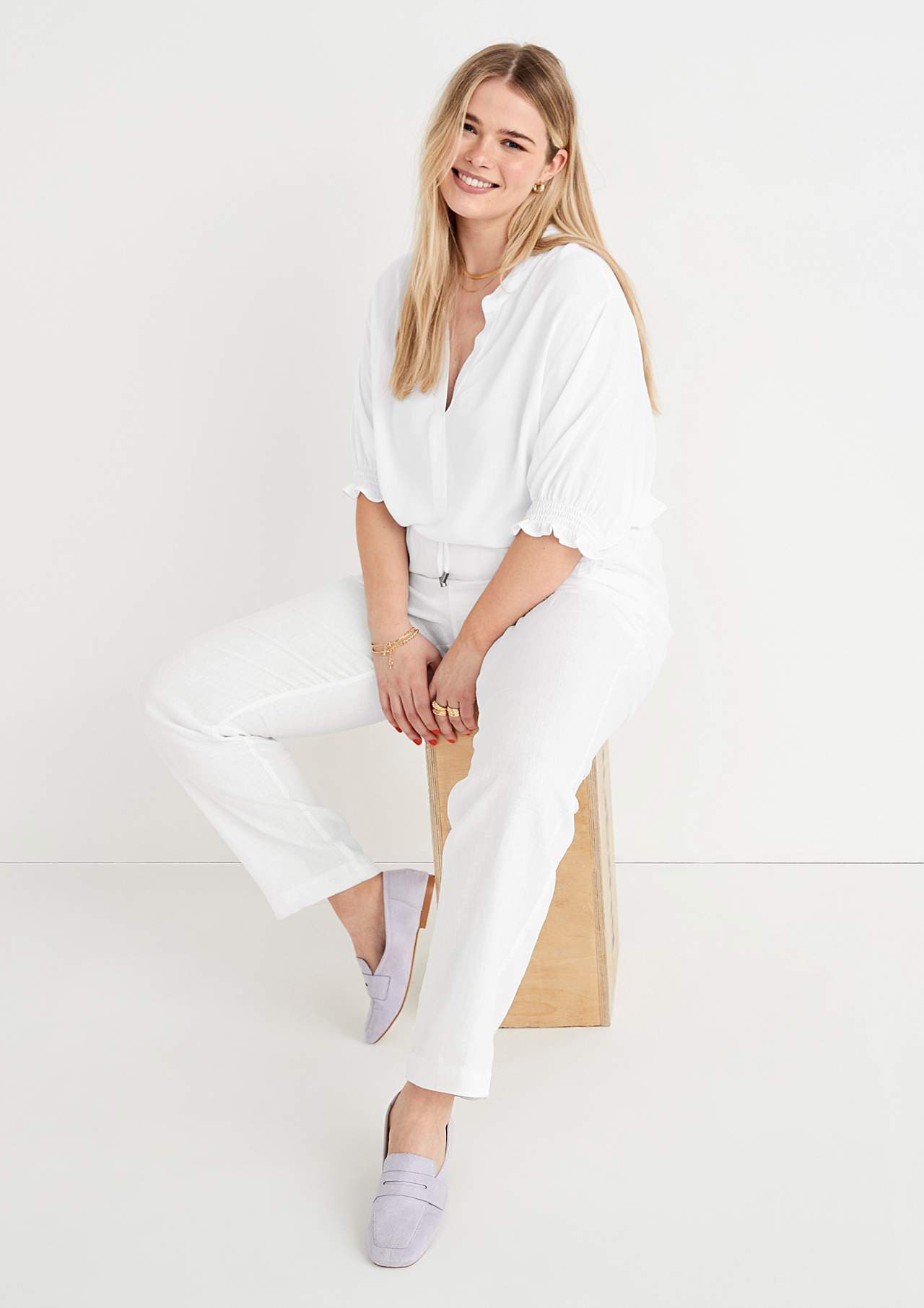 Leinenhose Premium mit Gummiband