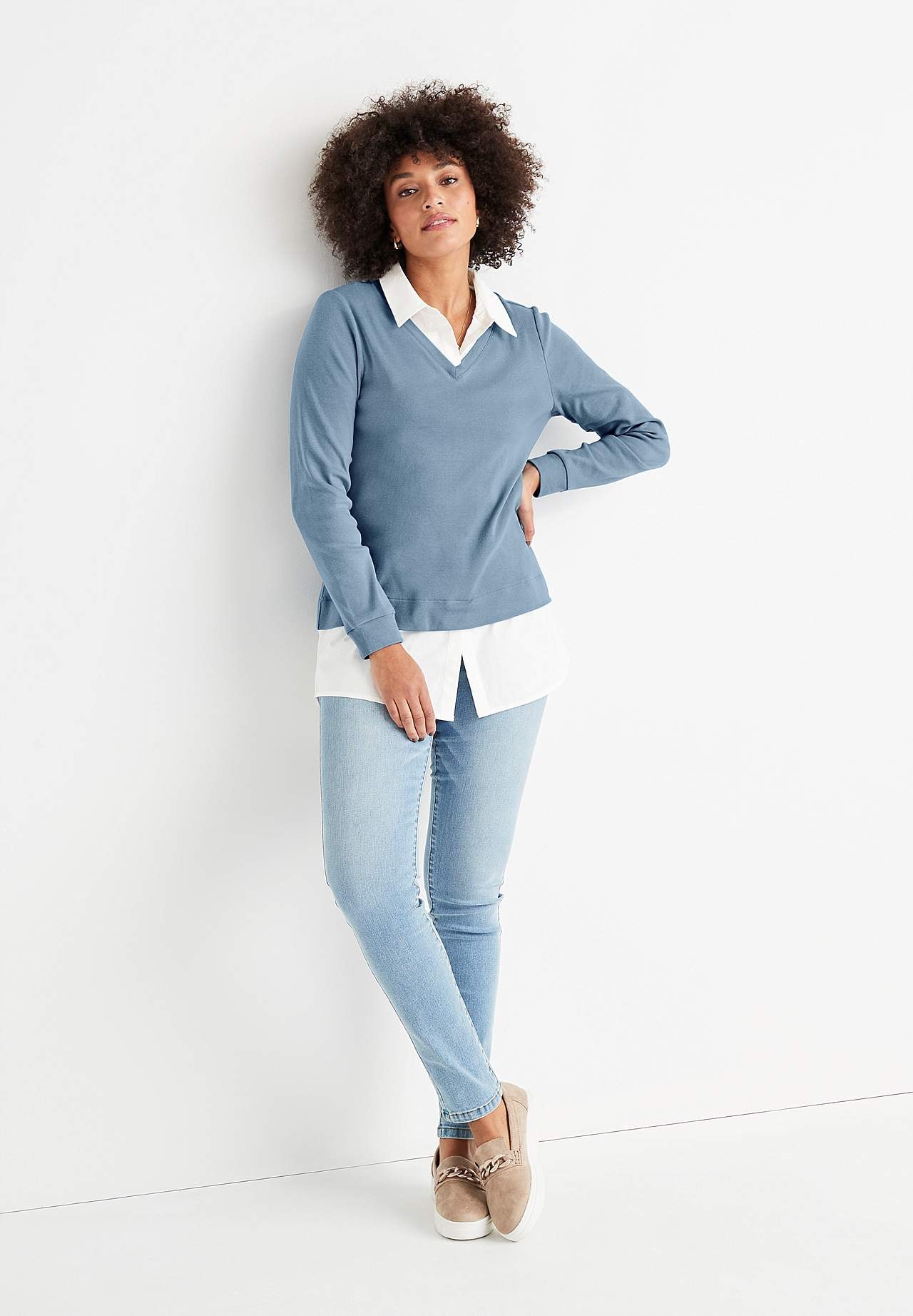 Figurformende Jeans mit Stretch