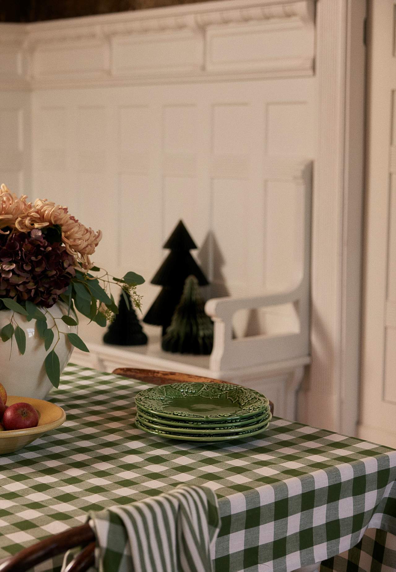 Gewebte, kariert Tischdecke