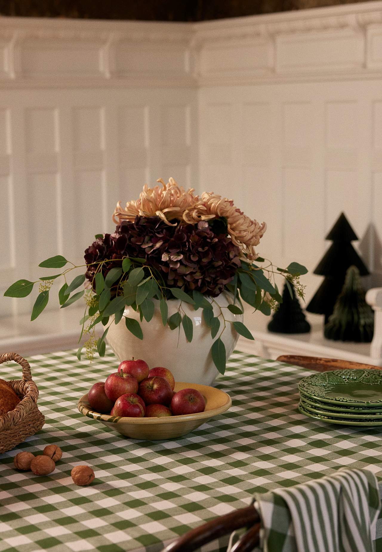 Gewebte, kariert Tischdecke