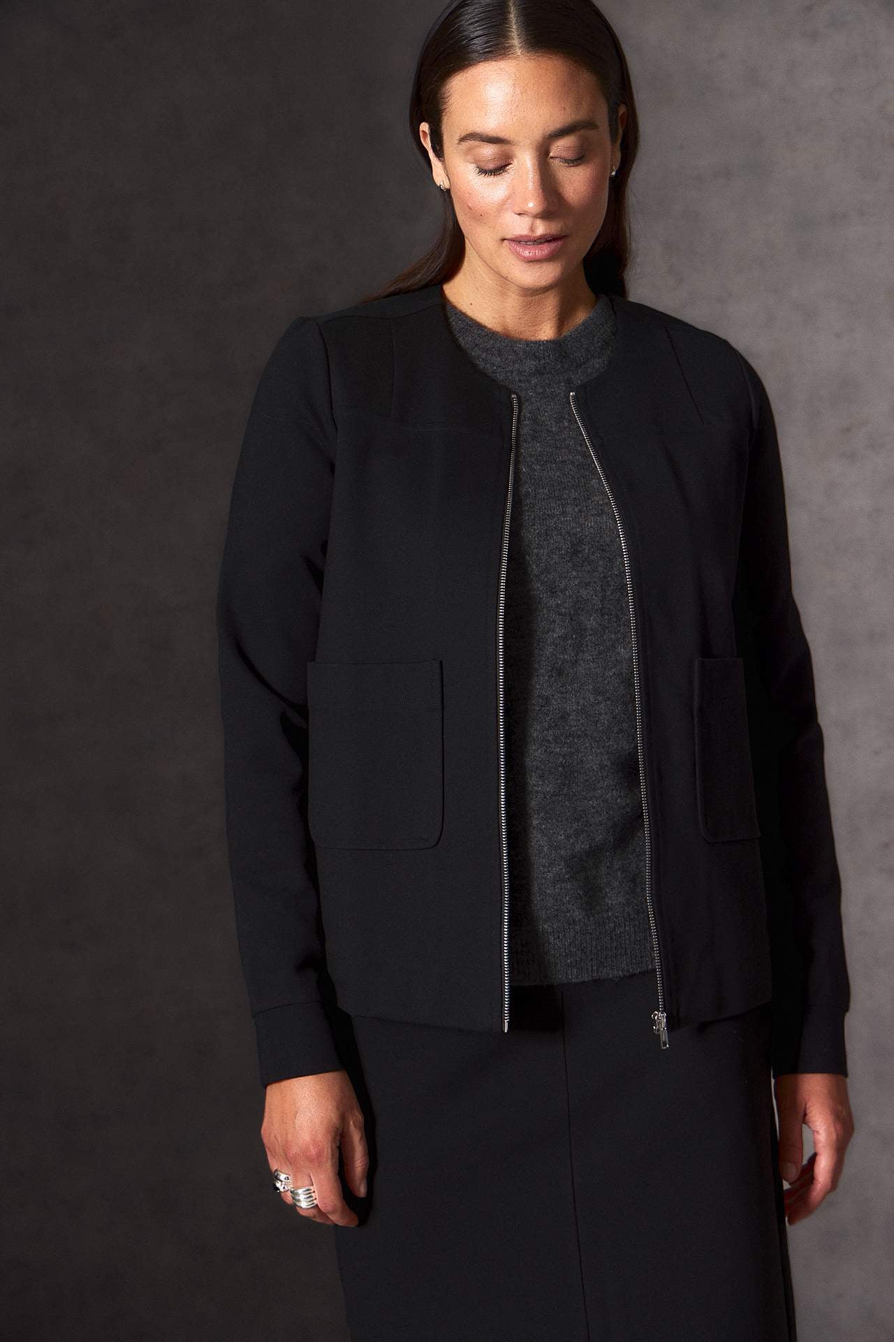 Jacke Premium aus Romanit-Jersey Mona