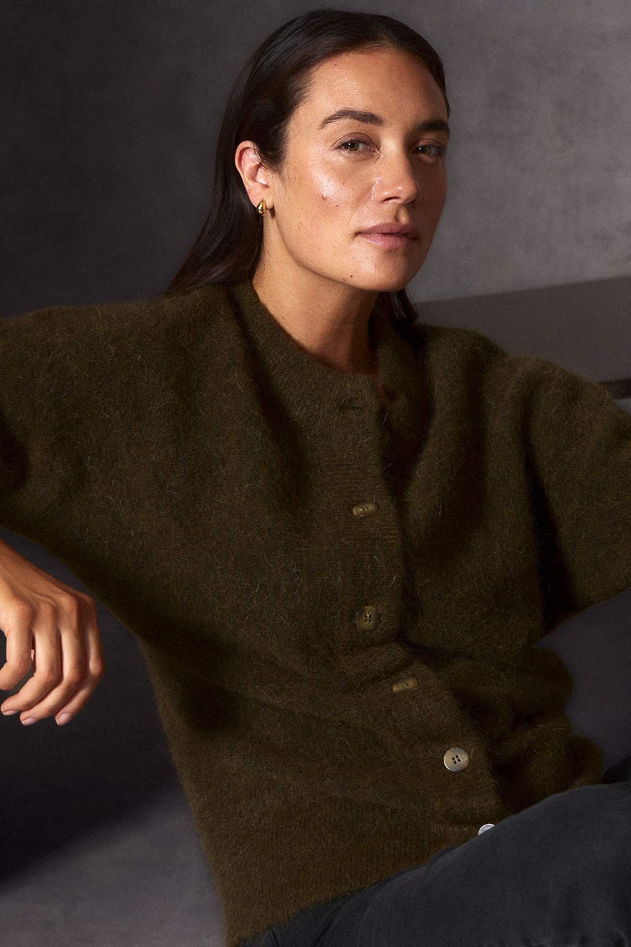 Cardigan Premium aus Mohair- und Wollmischung
