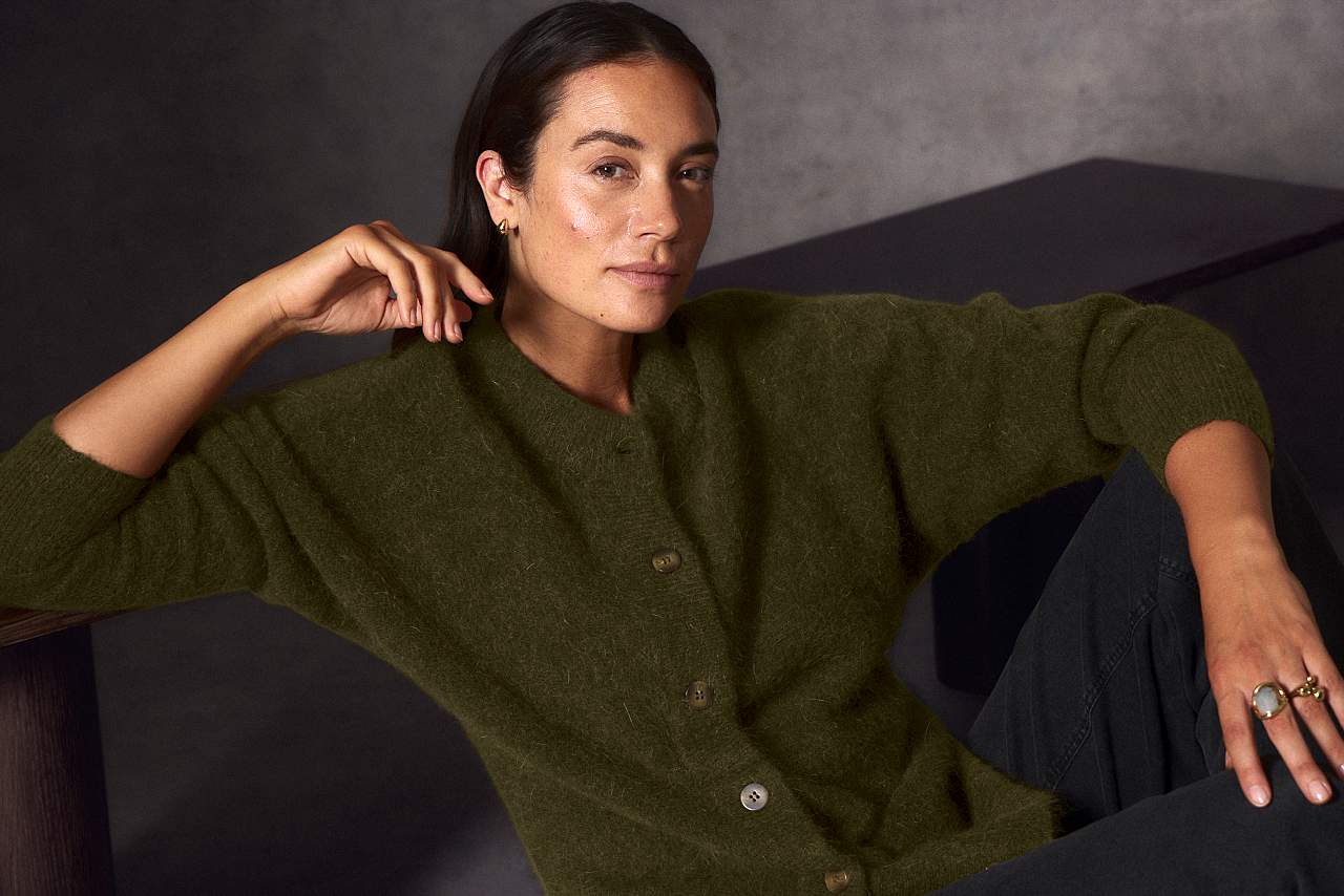 Cardigan Premium aus Mohair- und Wollmischung