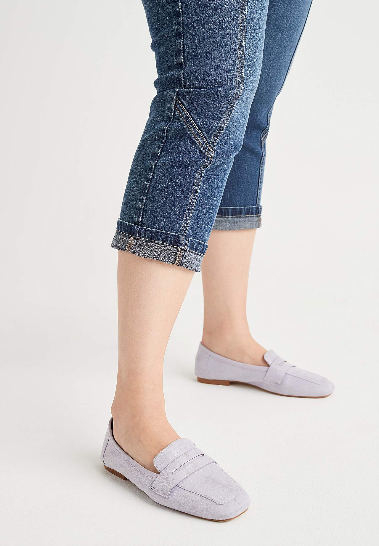 Cropped Jeans mit Fünf-Taschen-Design