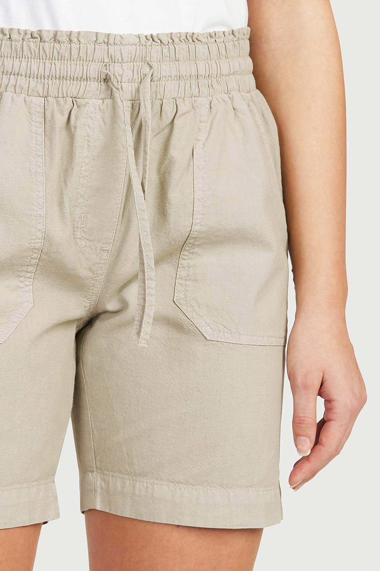 Shorts aus gewaschener Baumwolle Jade