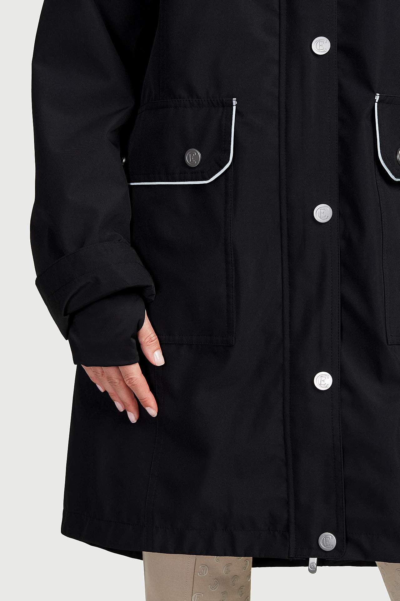 Lange Jacke mit reflektierenden Details Benita