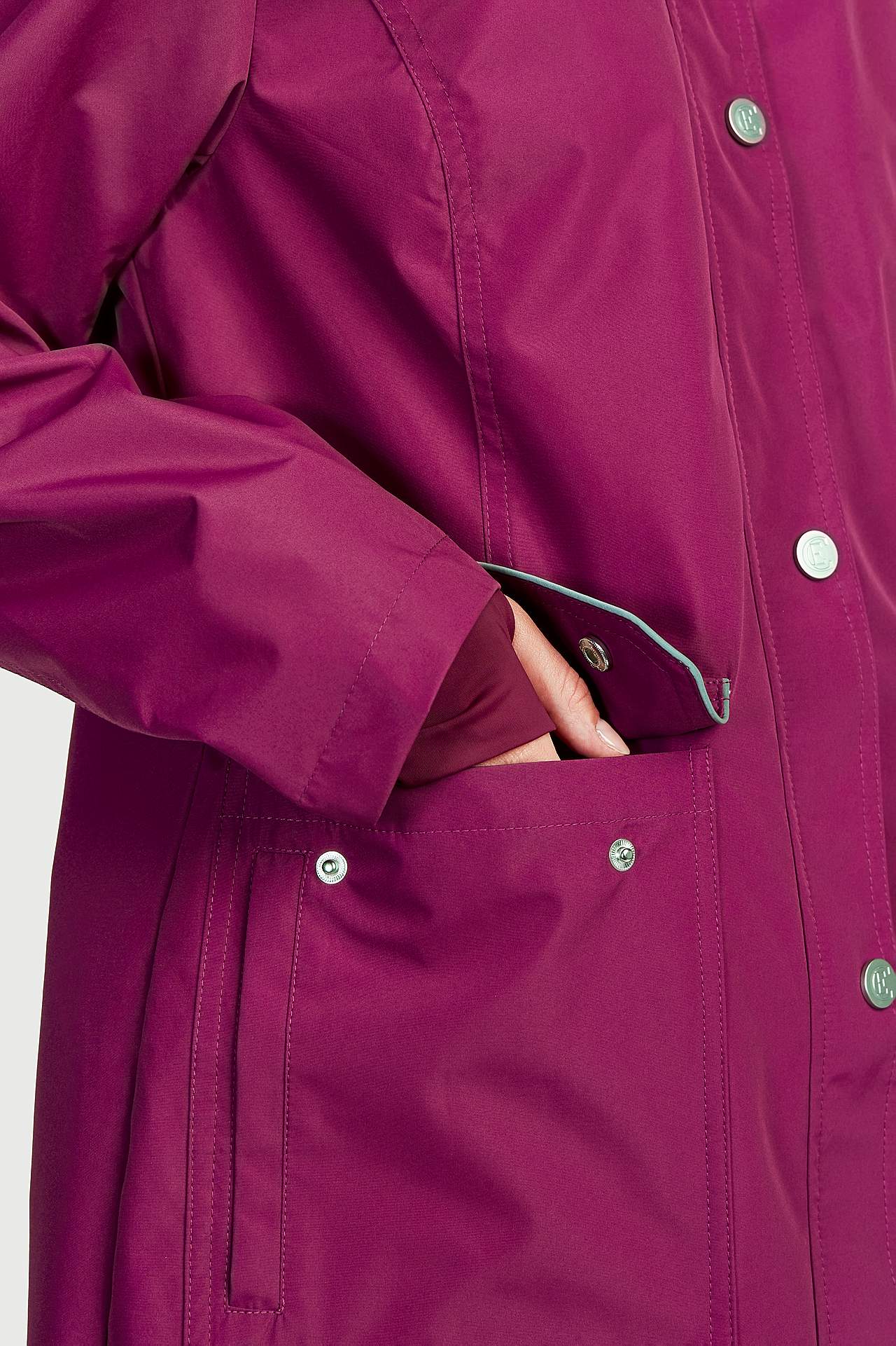 Lange Jacke mit reflektierenden Details