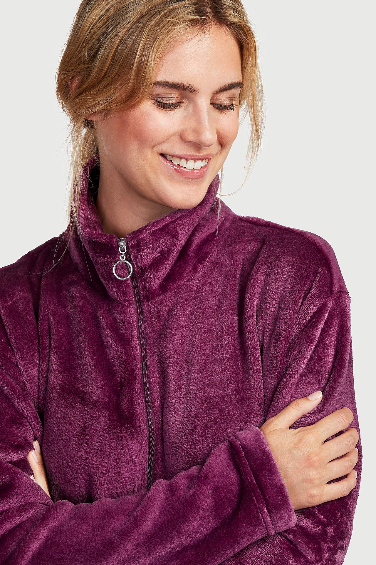 Langer Morgenrock aus Fleece Philippa