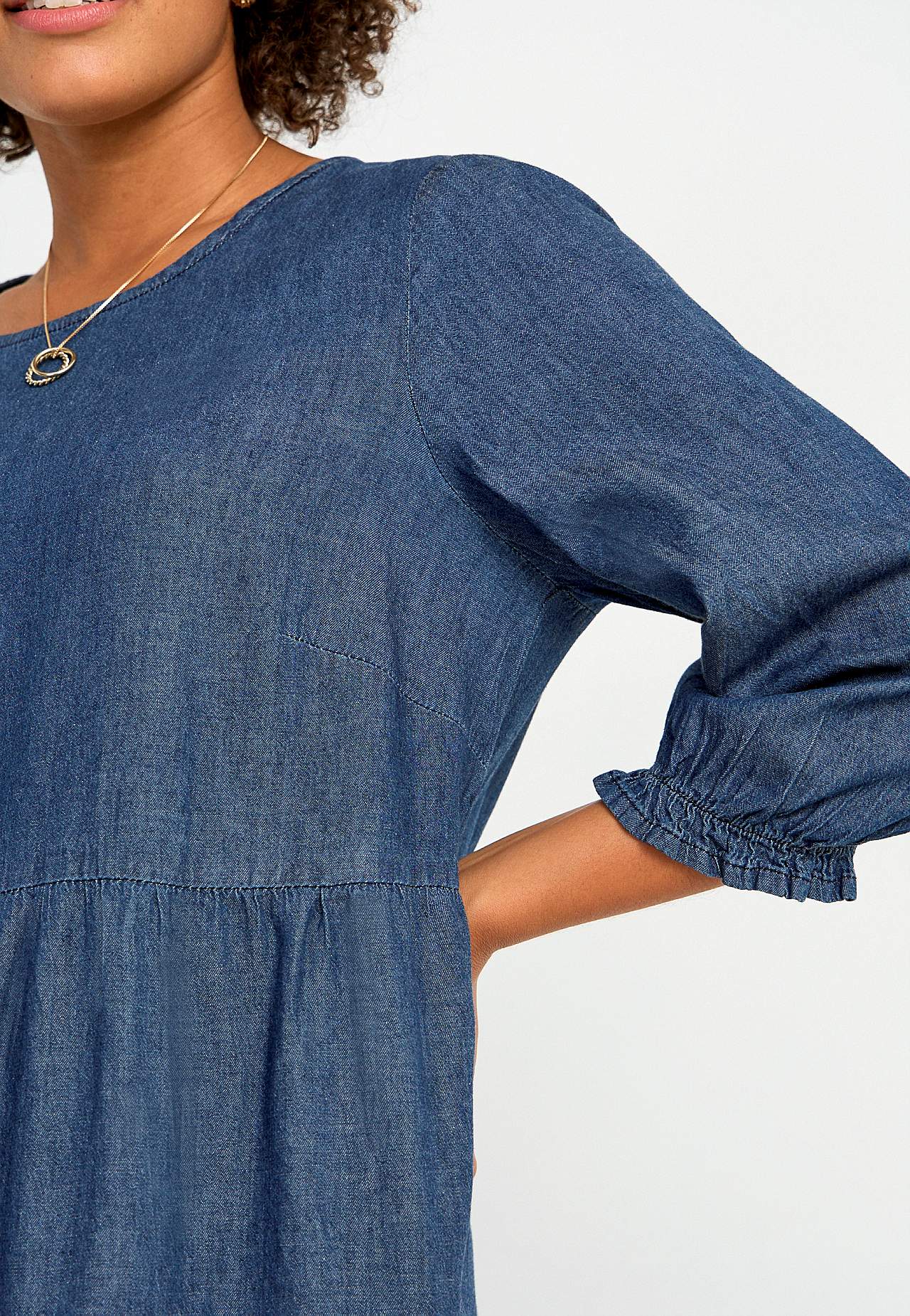 Jeanskleid mit Rüschenröcken