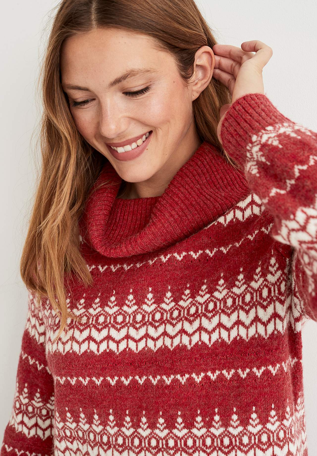 Tunika mit einem Jacquard-Strick