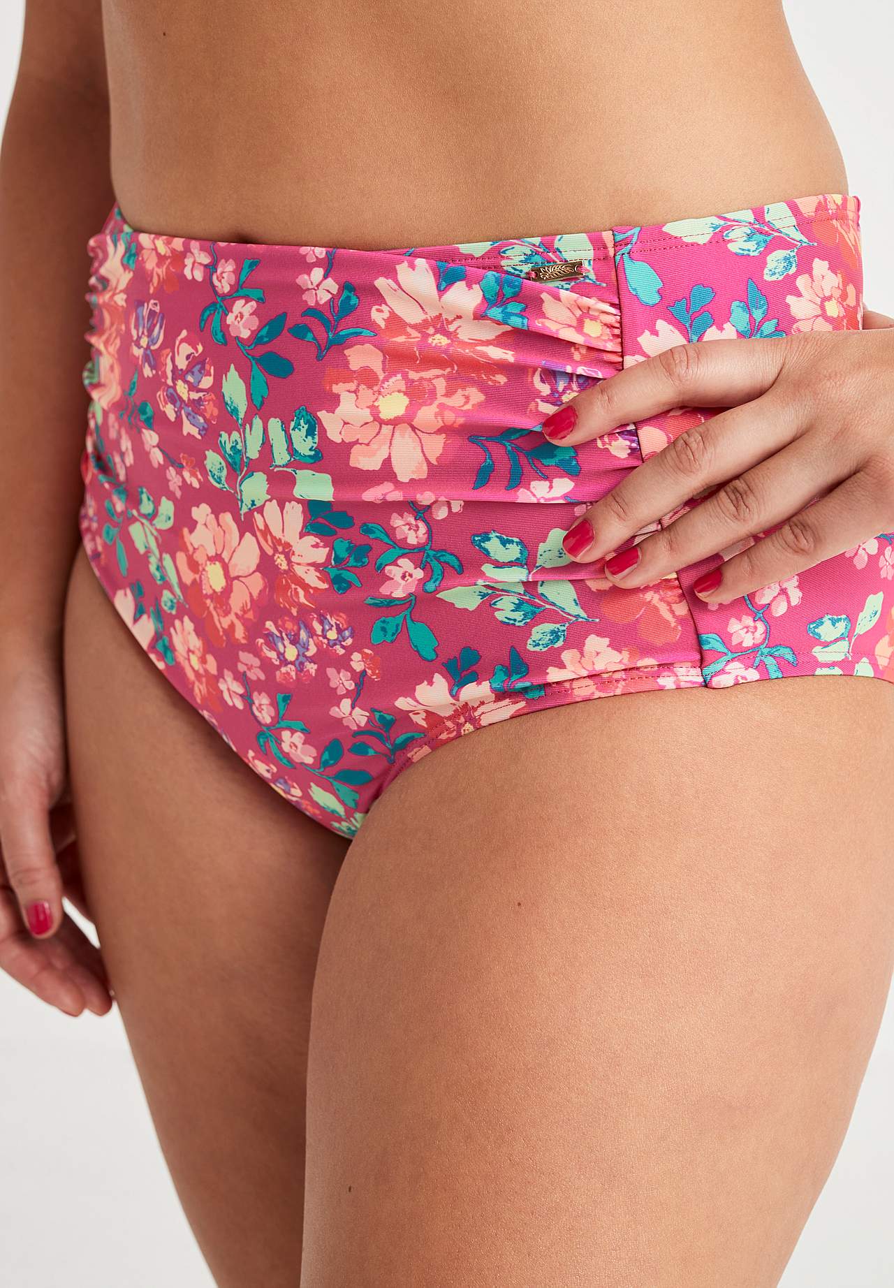 Bikini-Unterteil mit hohem Bund