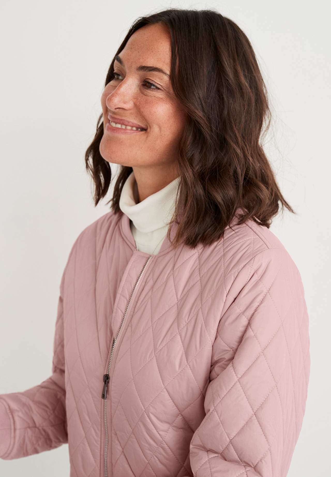 Lange, gesteppte Jacke