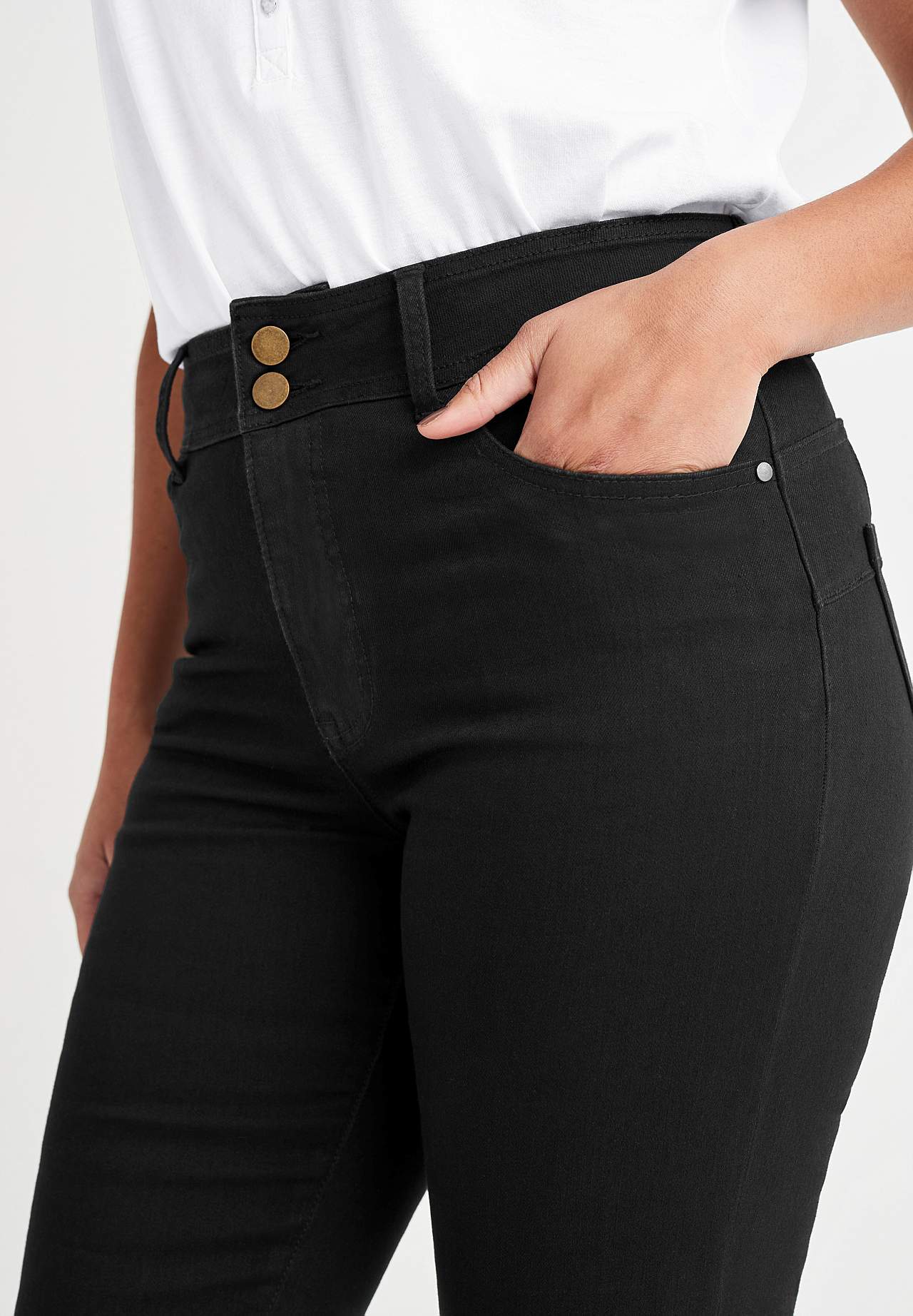 Elastische Cropped Jeans mit modellierendem Effekt
