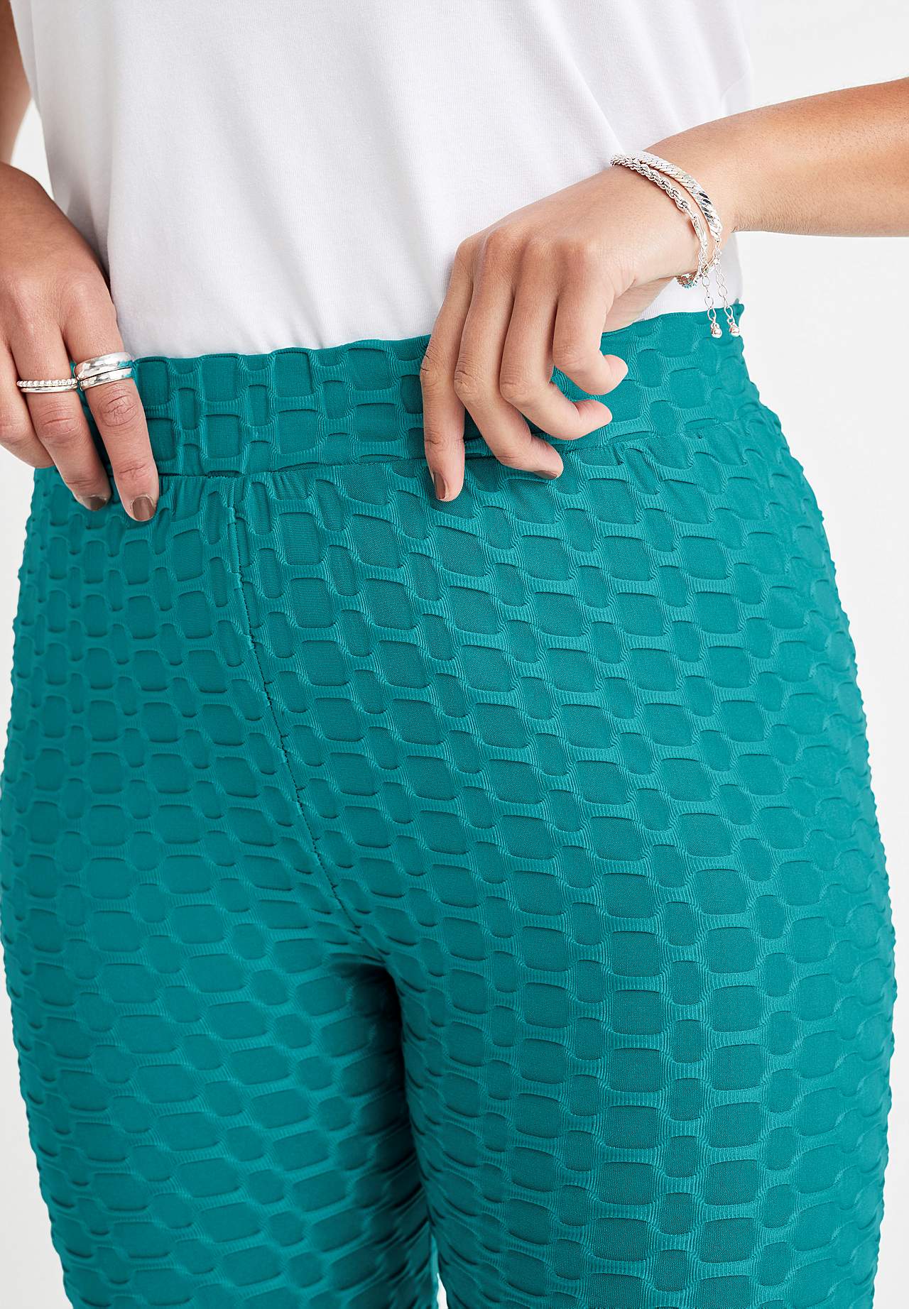 Capri-Leggings mit Strukturmuster
