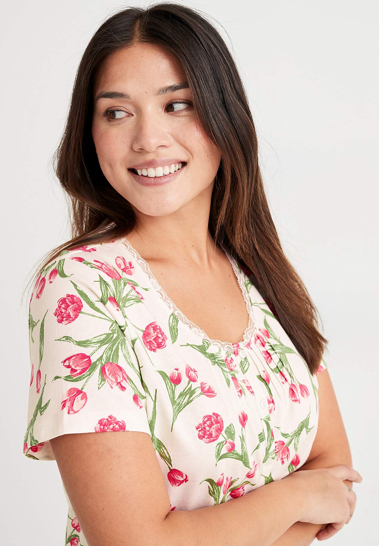 Blumiges Nachtkleid Hulda