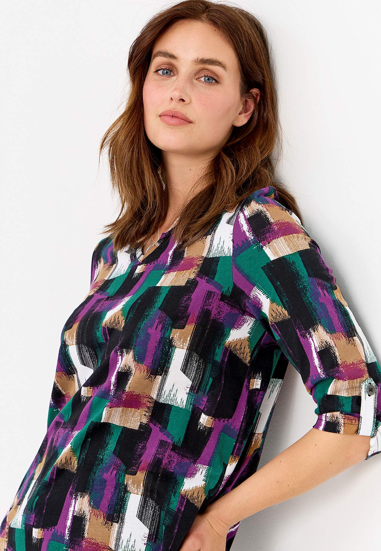 Gemustertes Jersey-Top