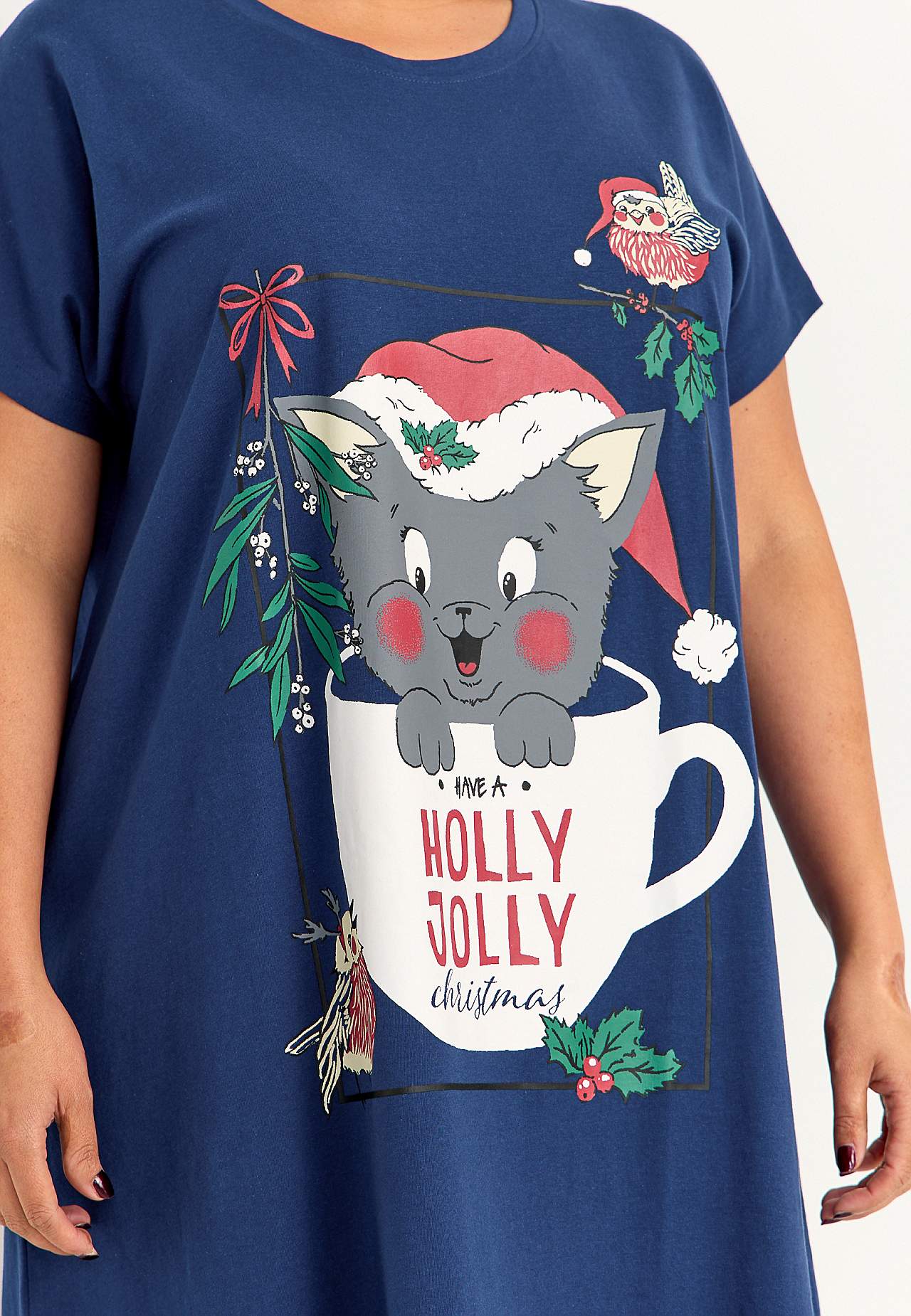 Nachtkleid mit Weihnachtsmotiv