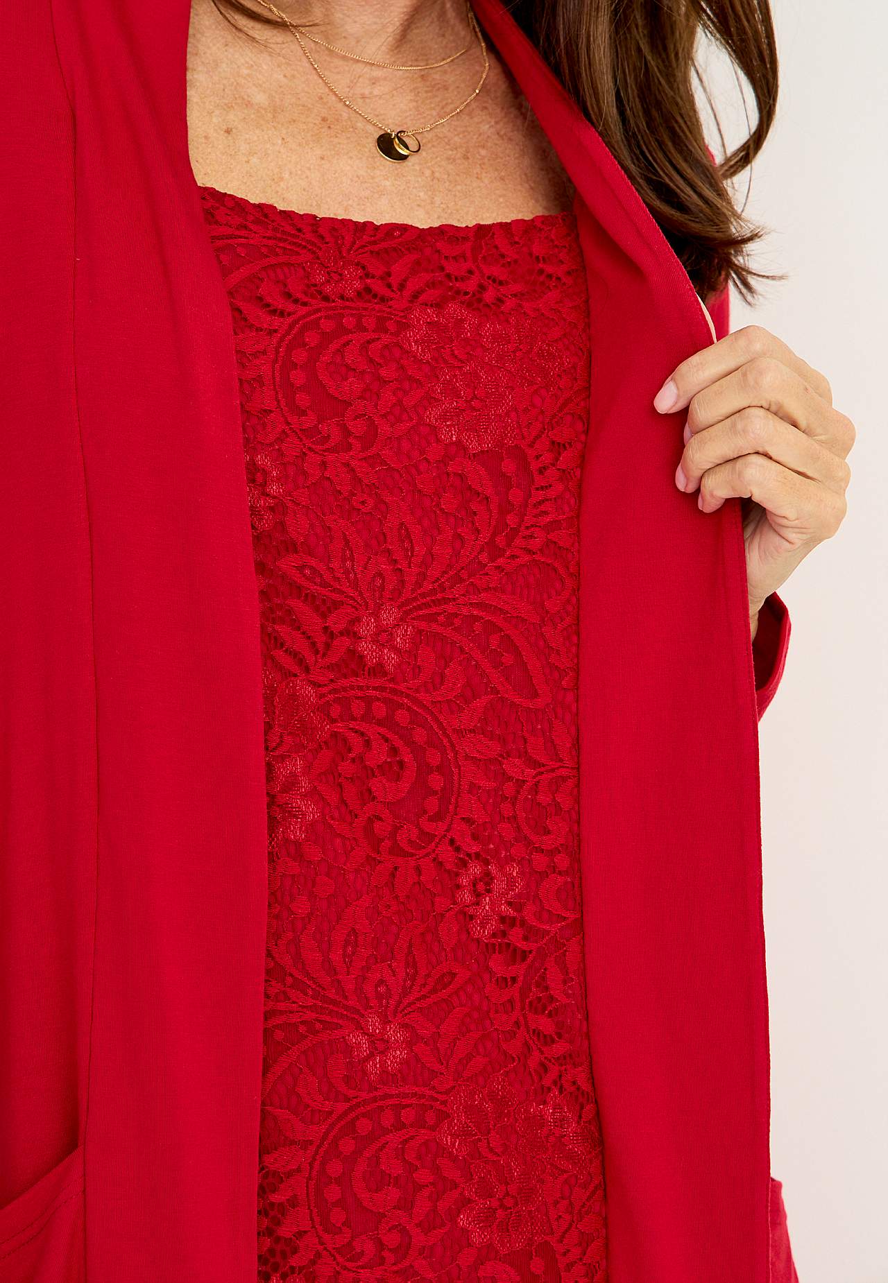 Jerseykleid mit Spitze Elina