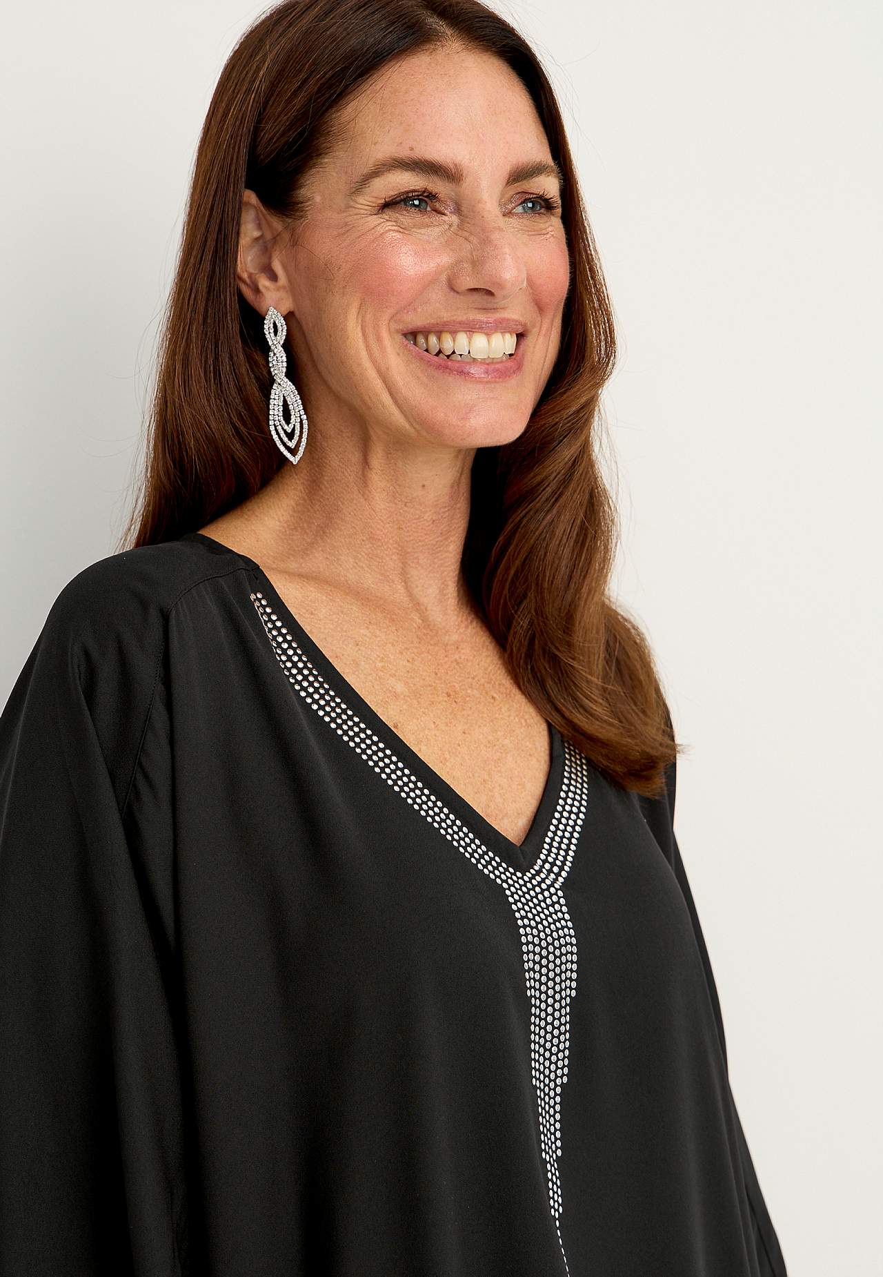 Party-Bluse mit verzierten Details