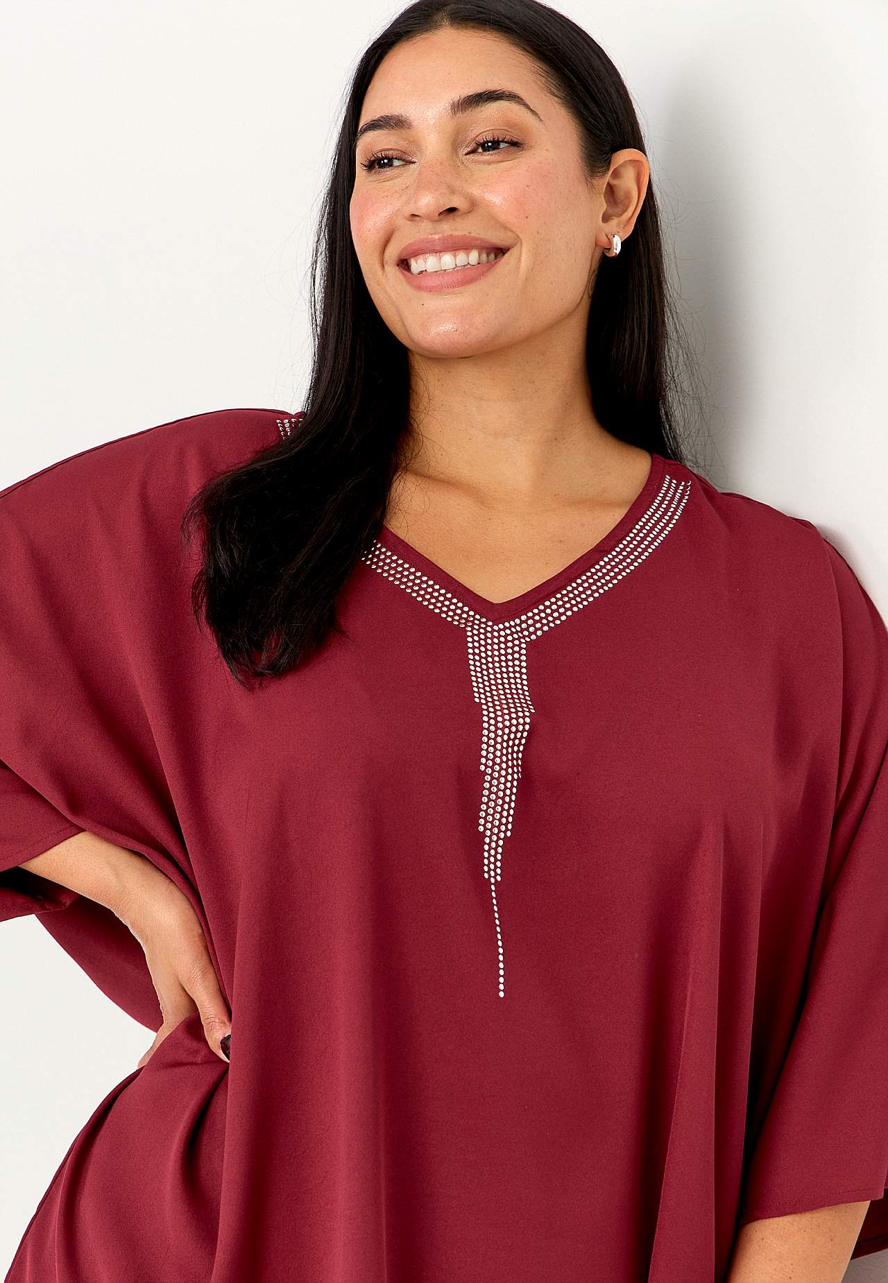 Party-Bluse mit verzierten Details
