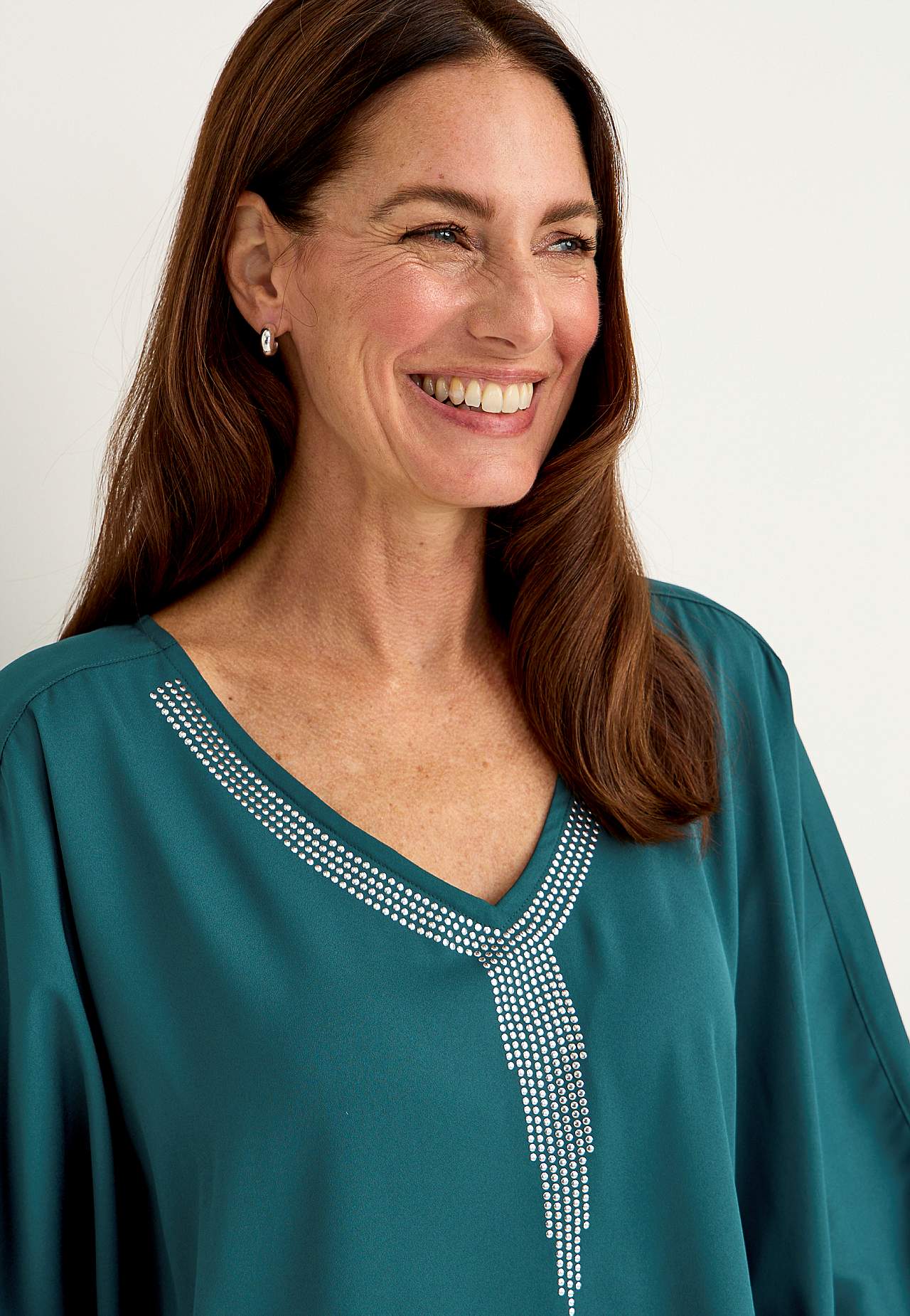 Party-Bluse mit verzierten Details