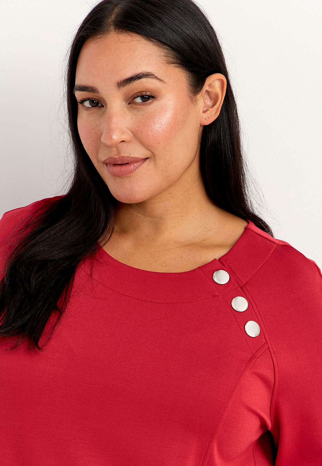 Jerseykleid mit Knopfdekoration Sandra