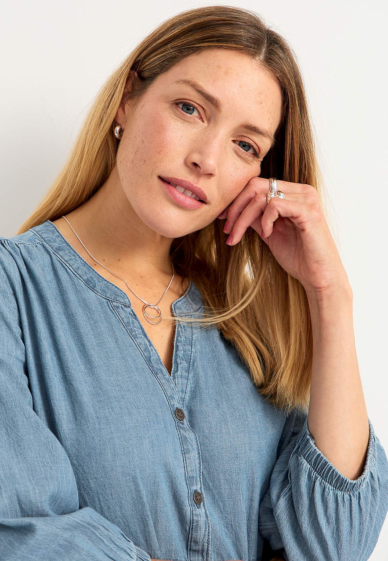Jeanskleid mit Volant Sonja