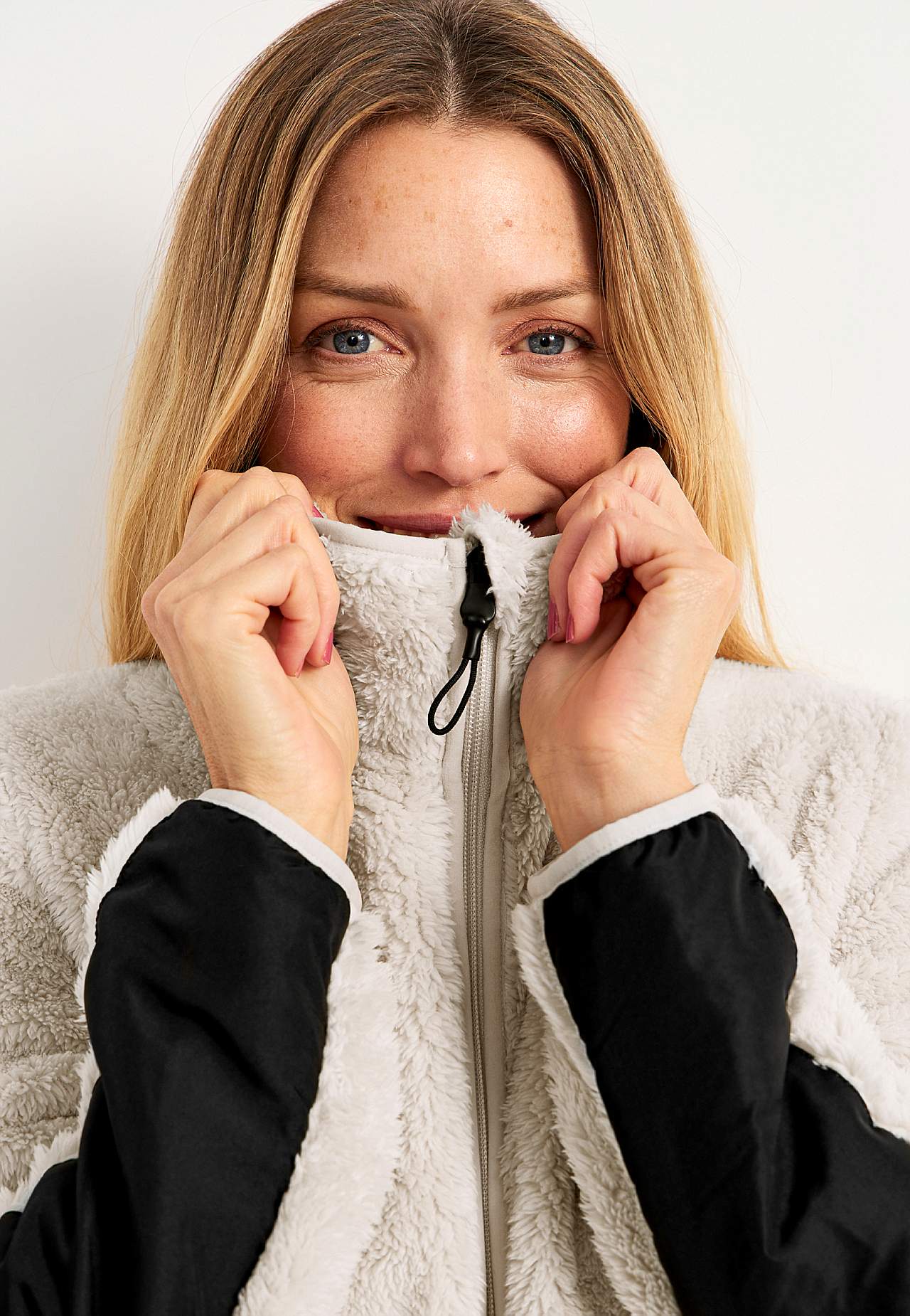 Lange Fleecejacke