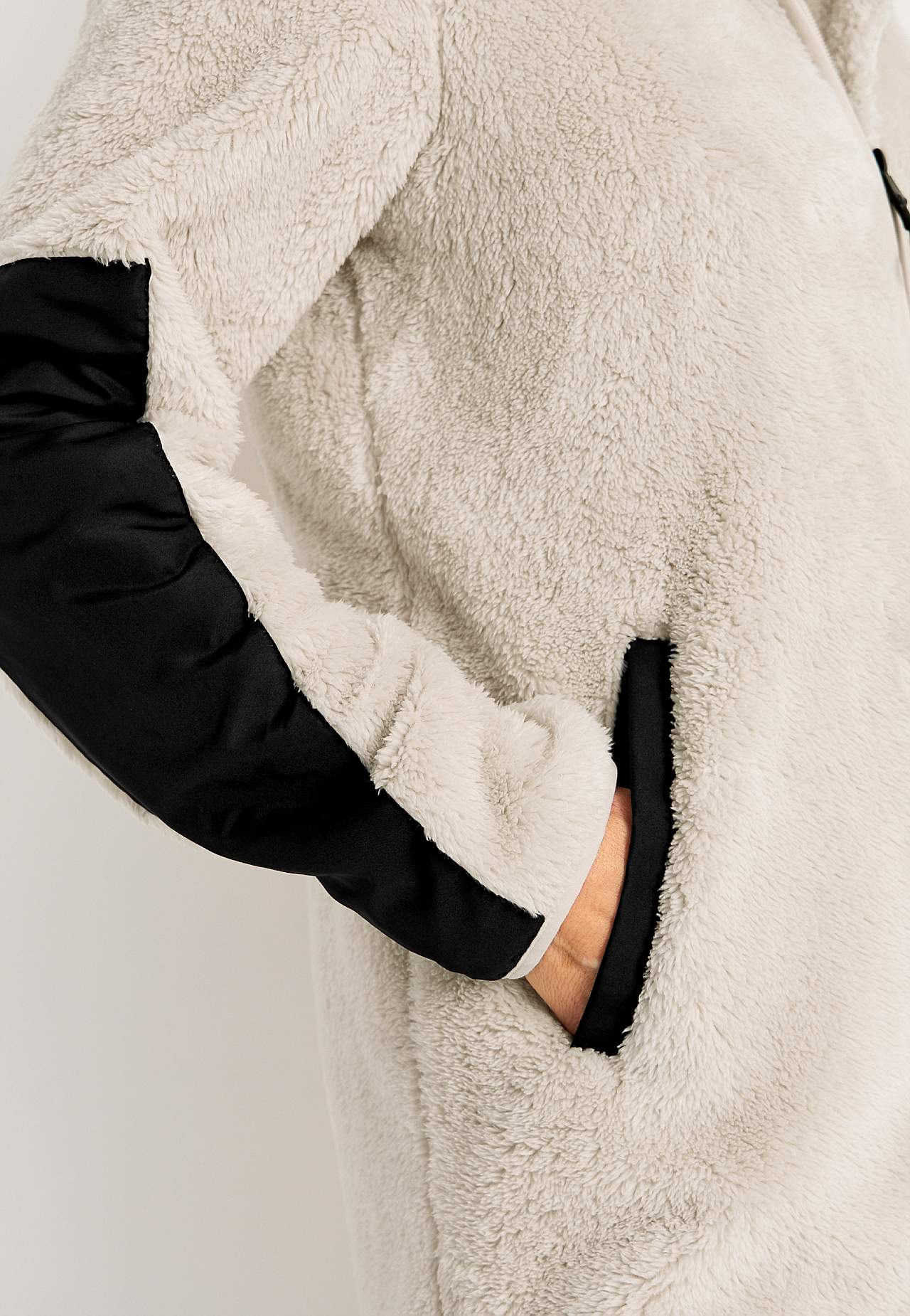 Lange Fleecejacke