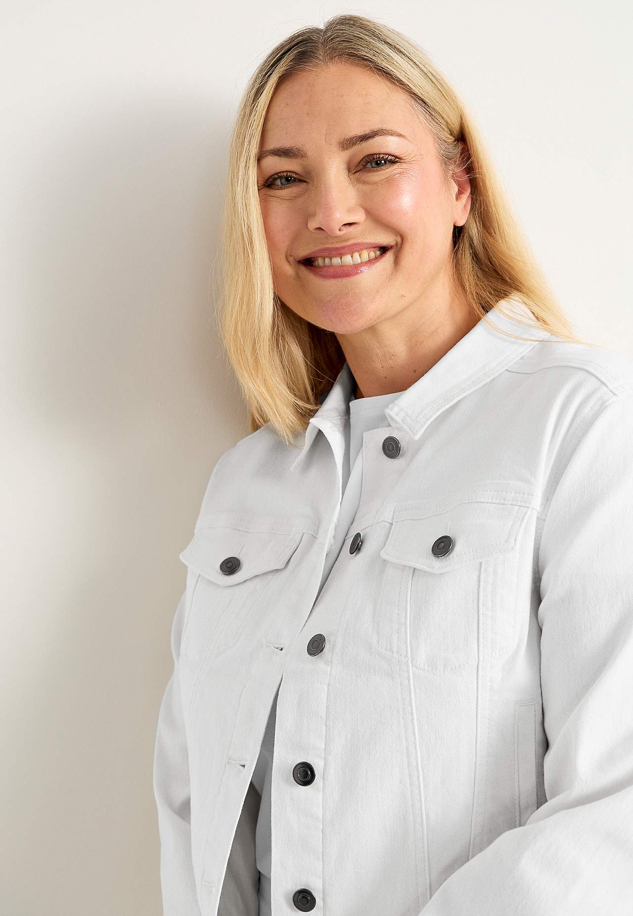 Jeansjacke mit Stretch
