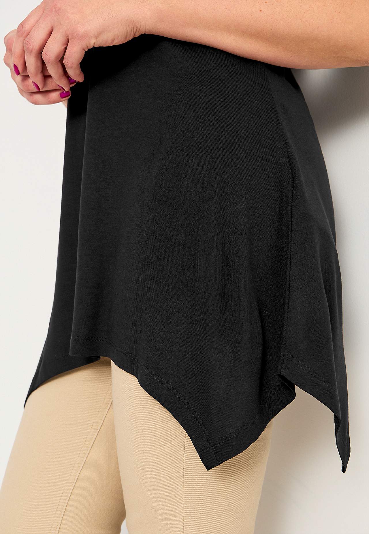 Asymmetrische Jersey-Tunika
