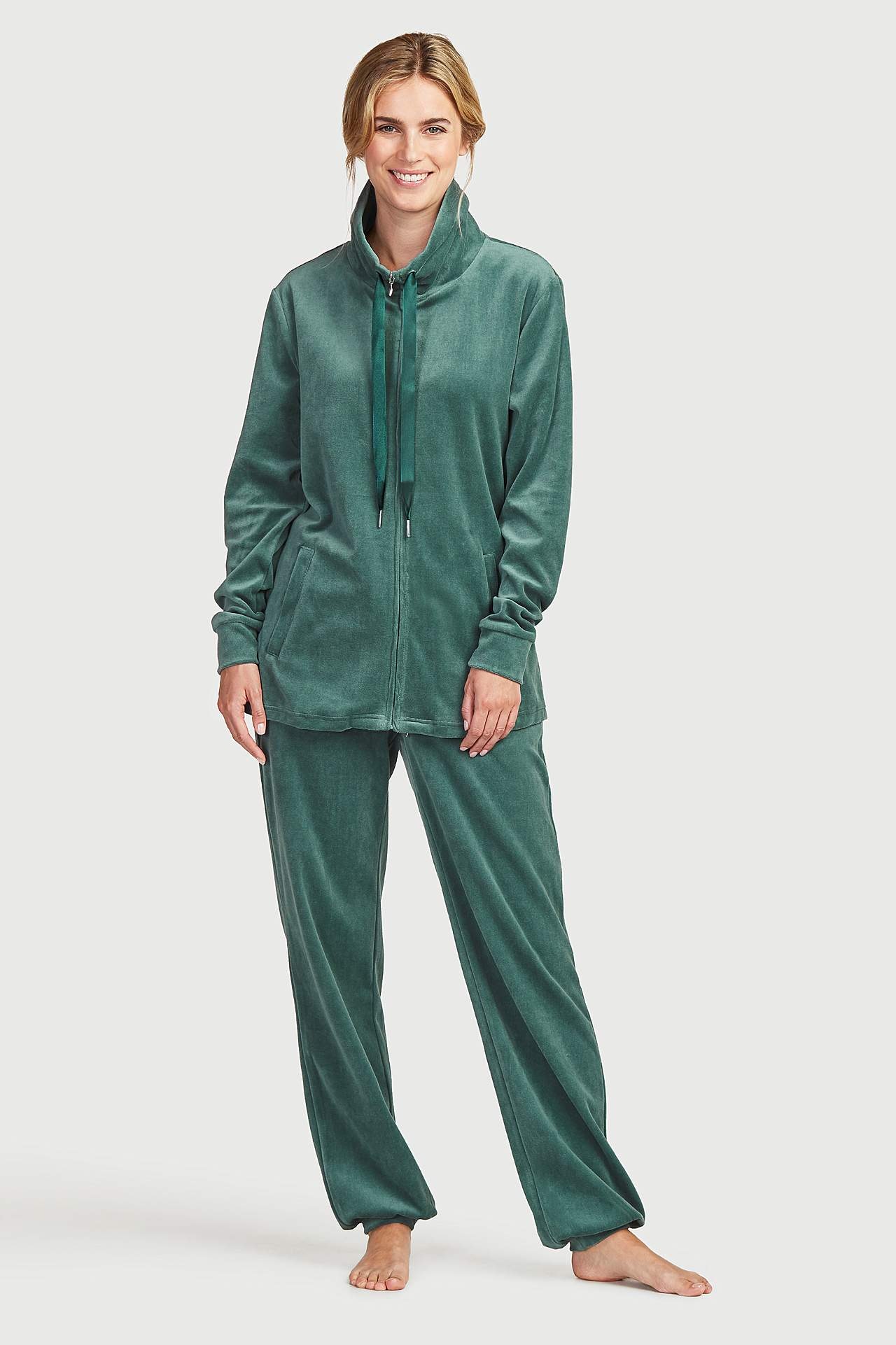 Samthose mit Manschette Wilma