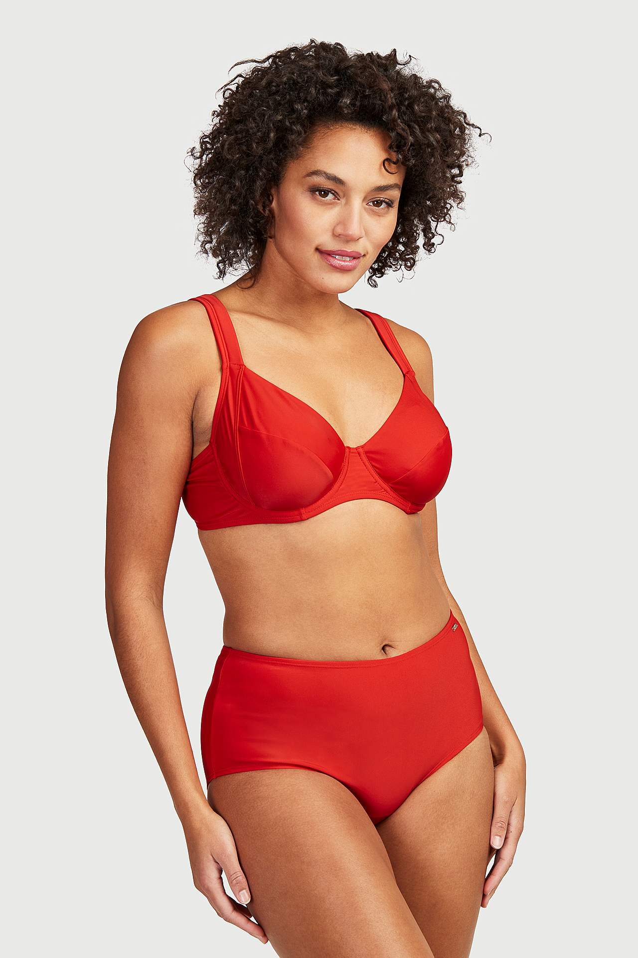 Bikini-Unterteil mit hohem Bund