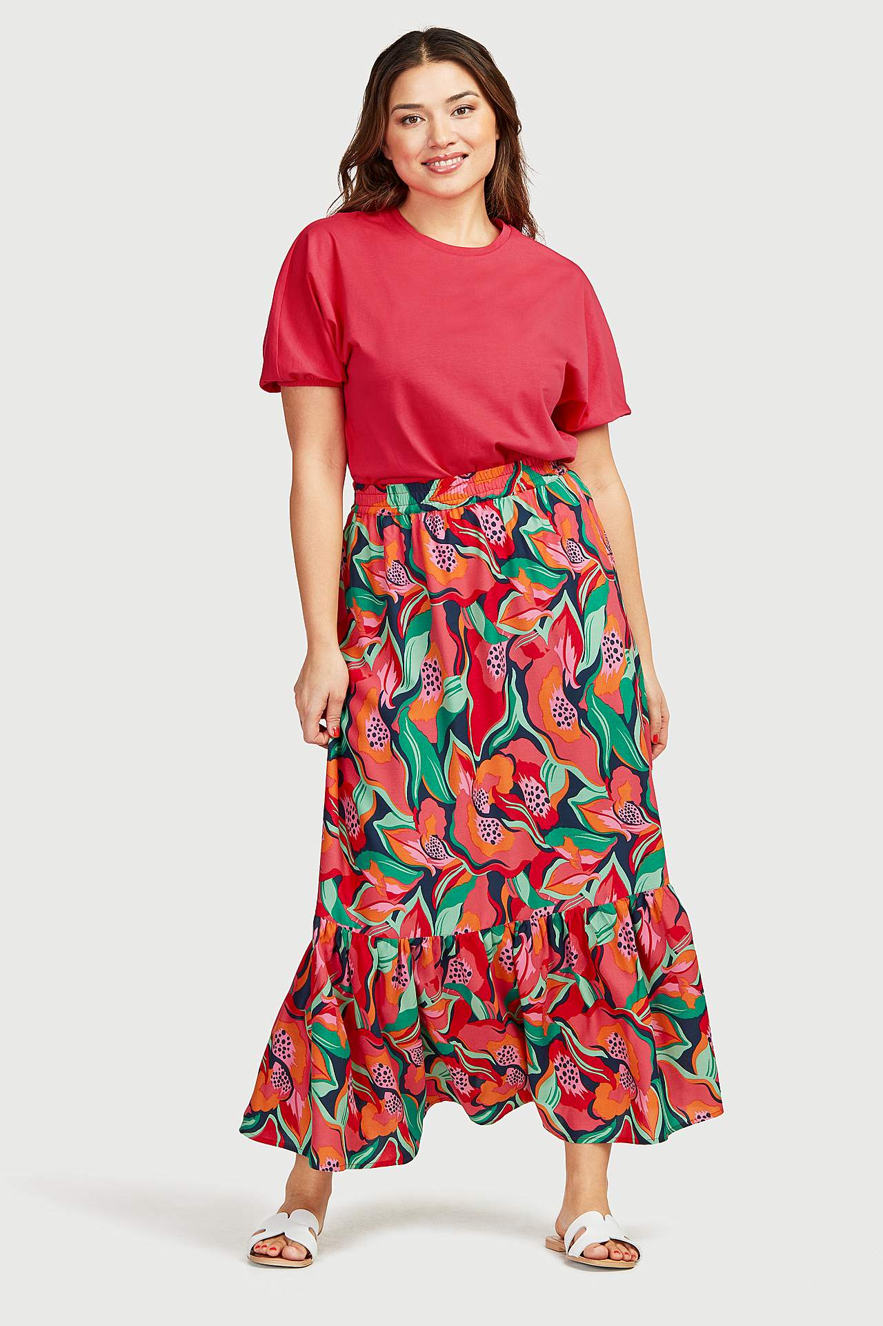 Gemusterter langer Rock