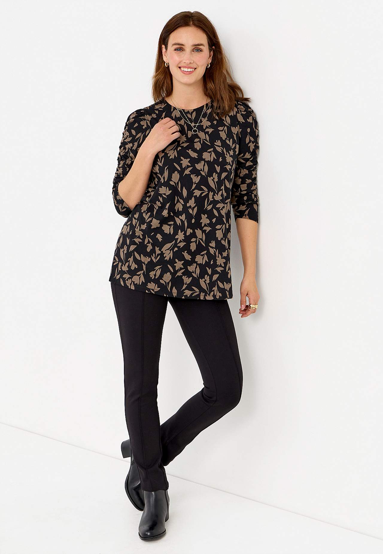 Gemusterte Jersey-Tunika