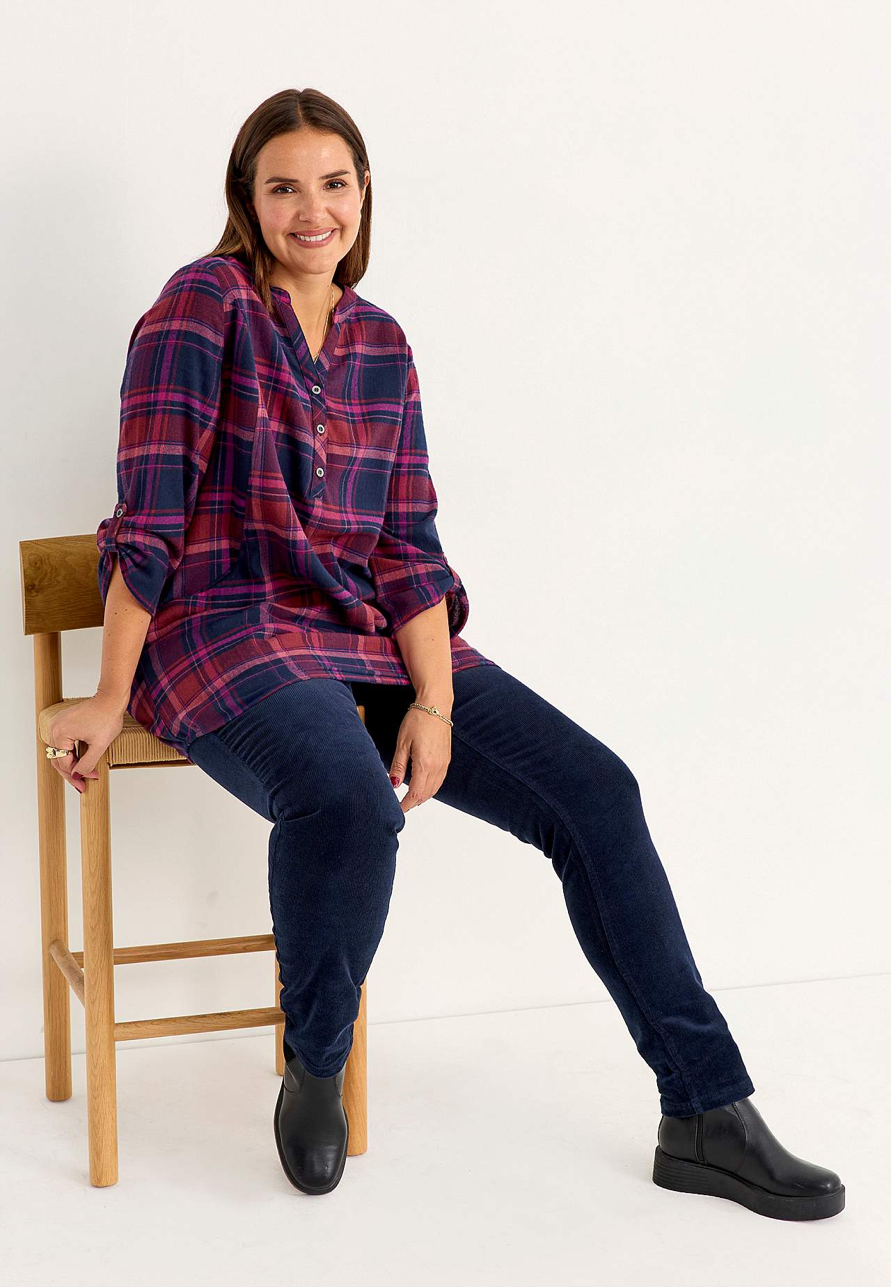 Kariert Tunika aus Flanell