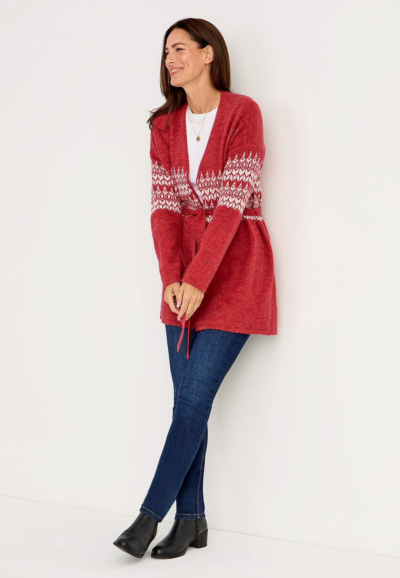 Cardigan mit einem Jacquard-Strick