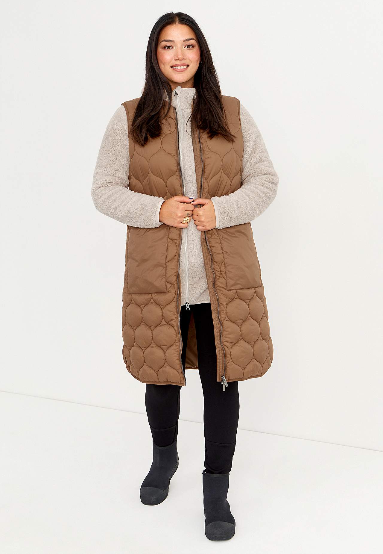 Behagliche Fleecejacke mit Kapuze