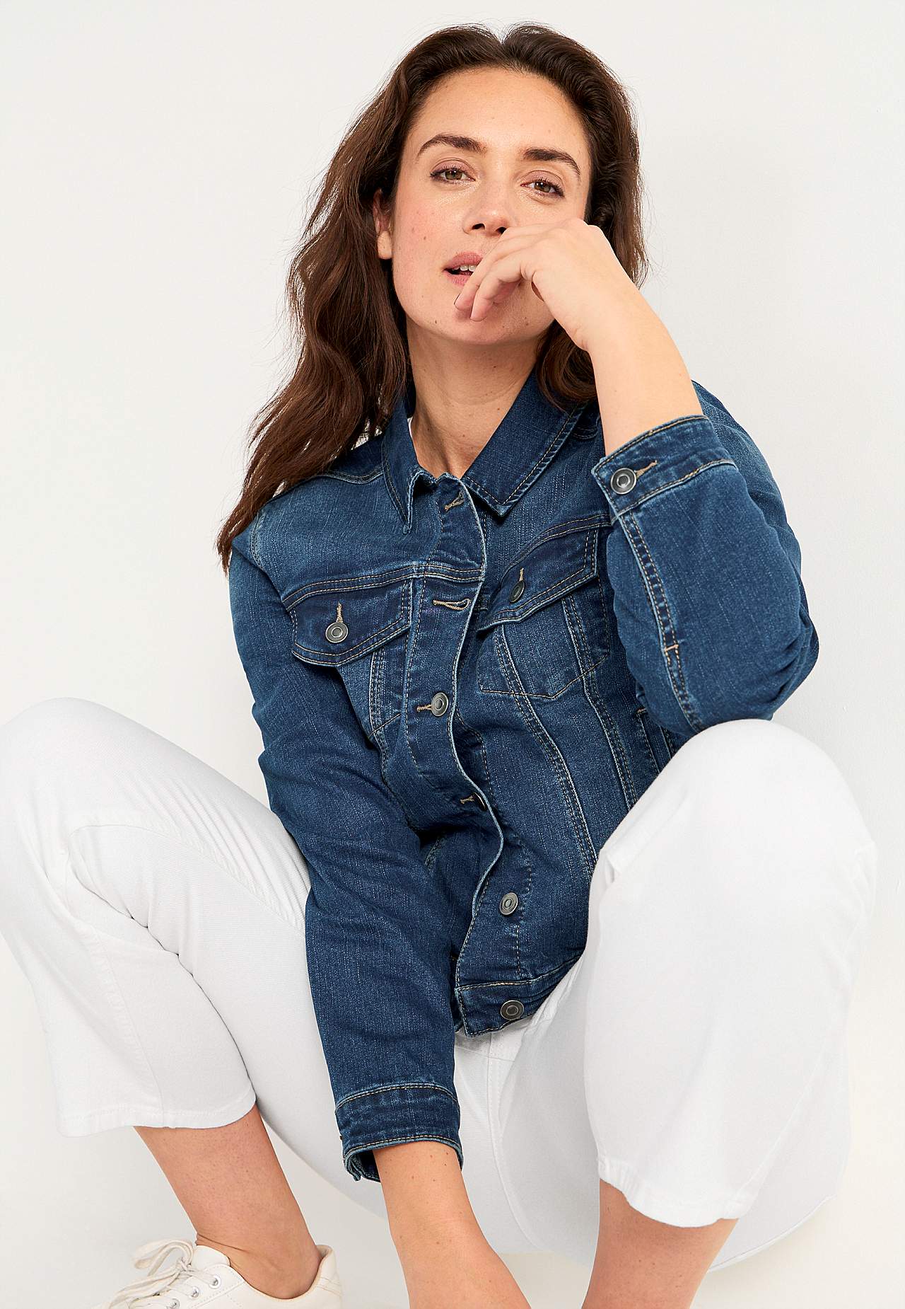 Jeansjacke mit Stretch